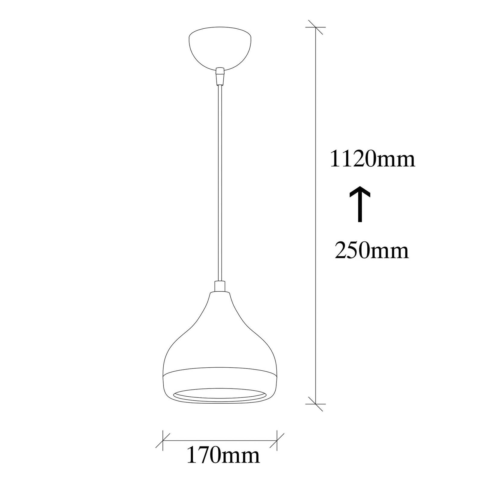 Lampa wisząca Yildo 6868, biały/czarny, metal, 1-punktowa