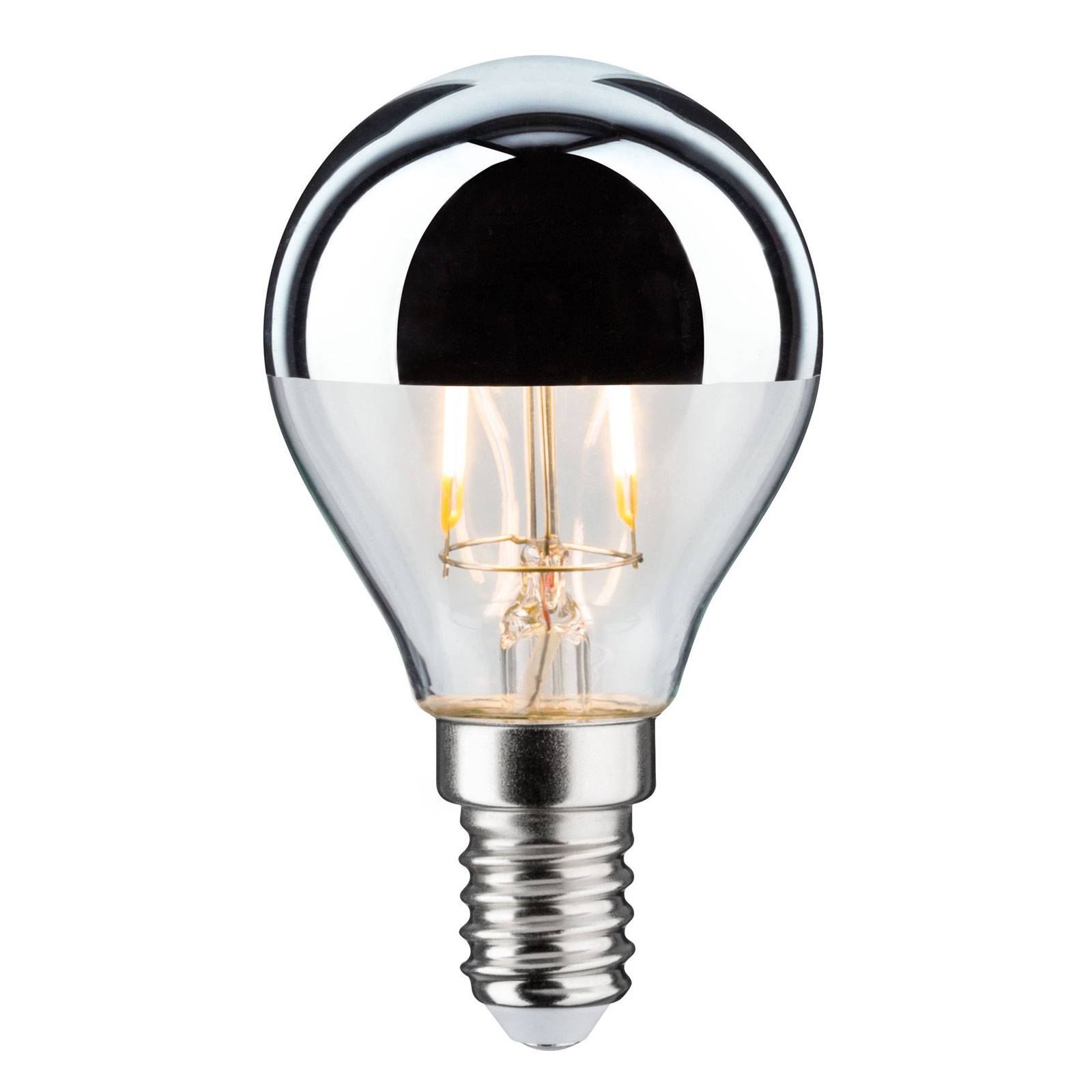 LED lámpa E14 827 csepp tükrös f. izzó ezüst 2,6 W