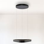 Lámpara colgante LED Q-Stretto de Paul Neuhaus, negra, 60 cm