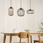Lindby Krish hanglamp, kooi-look, 3-lamps