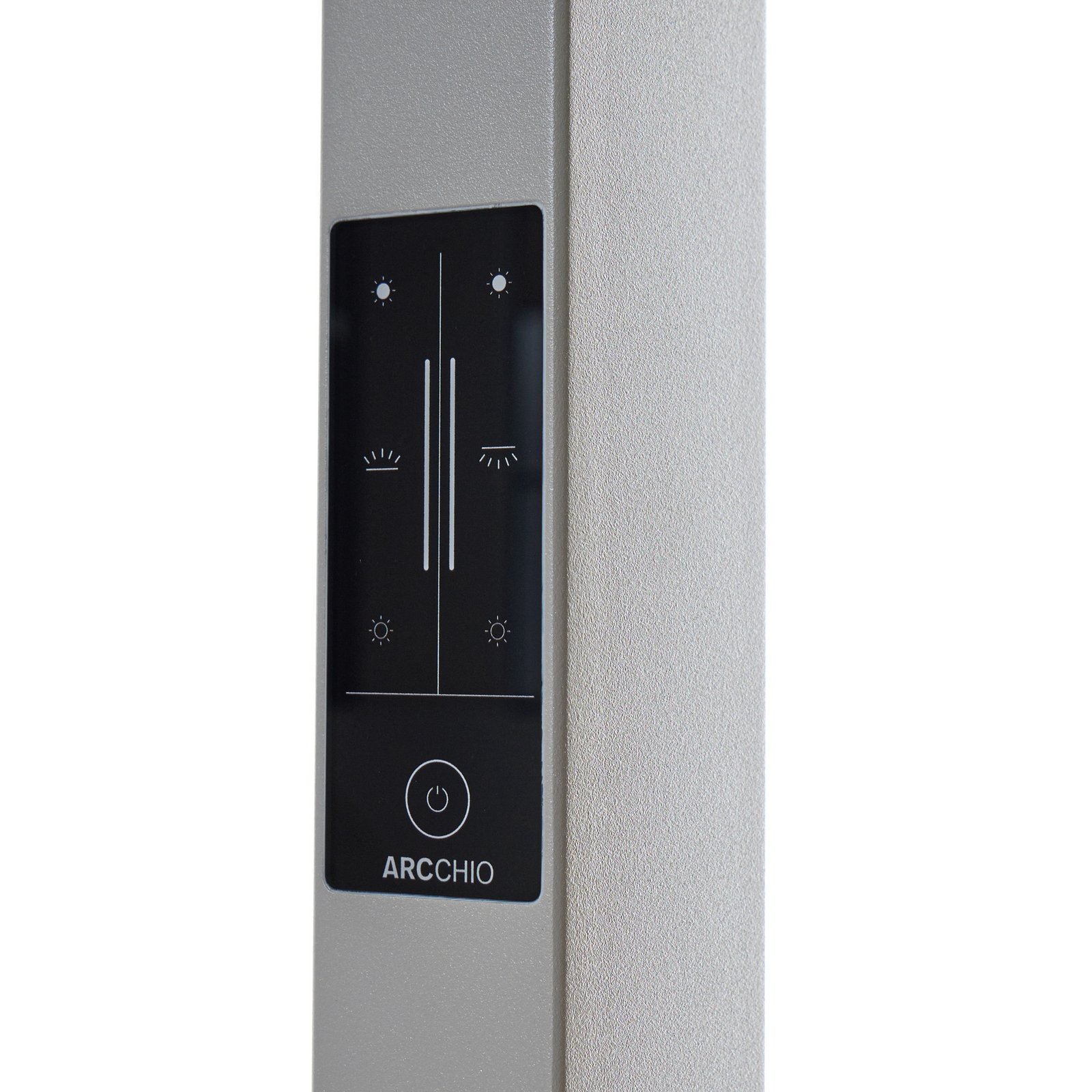 Arcchio LED klemlamp voor kantoor Logan, zilver, dimbaar, sensor