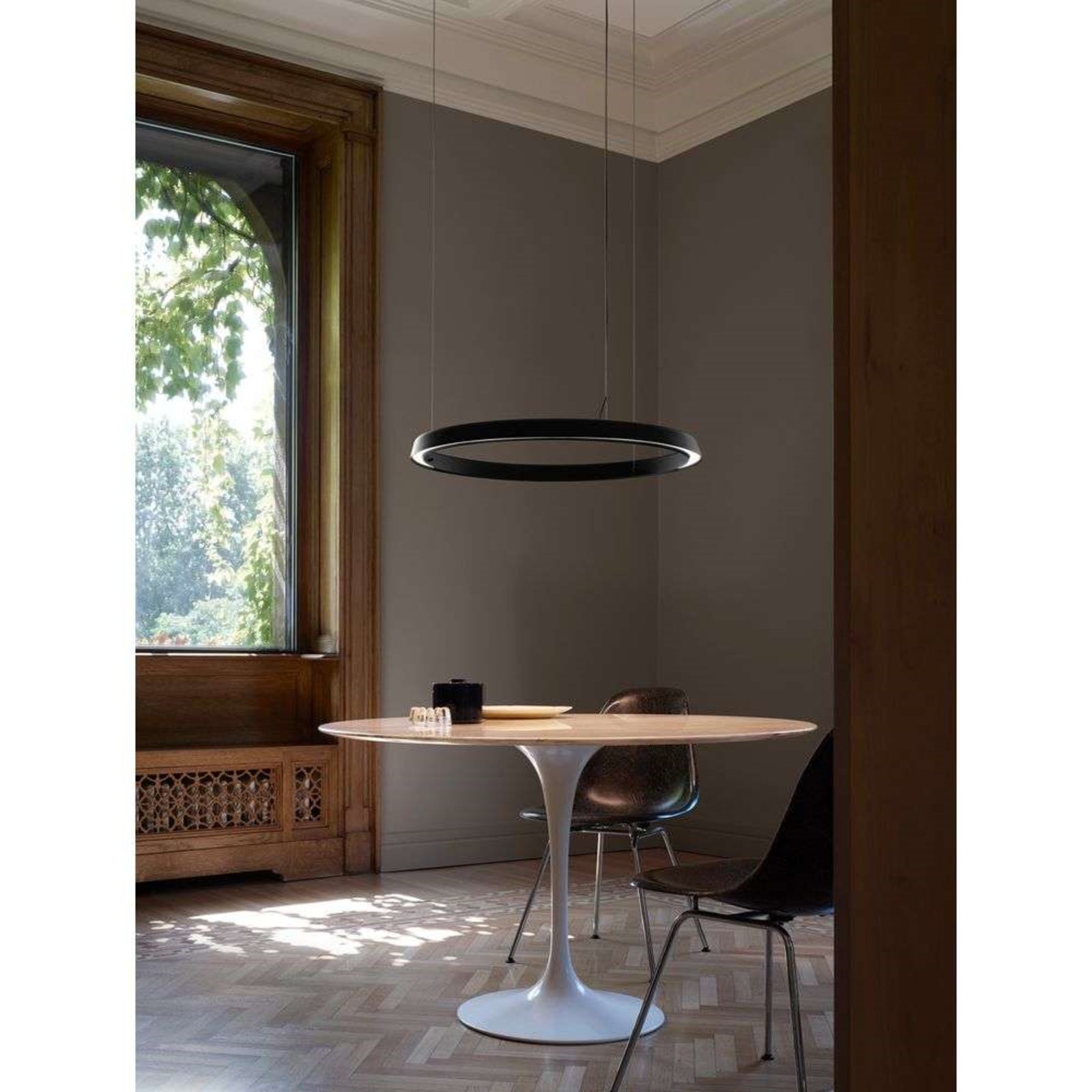 Compendium Circle LED Lustră Pendul Ø72 Black - Luceplan