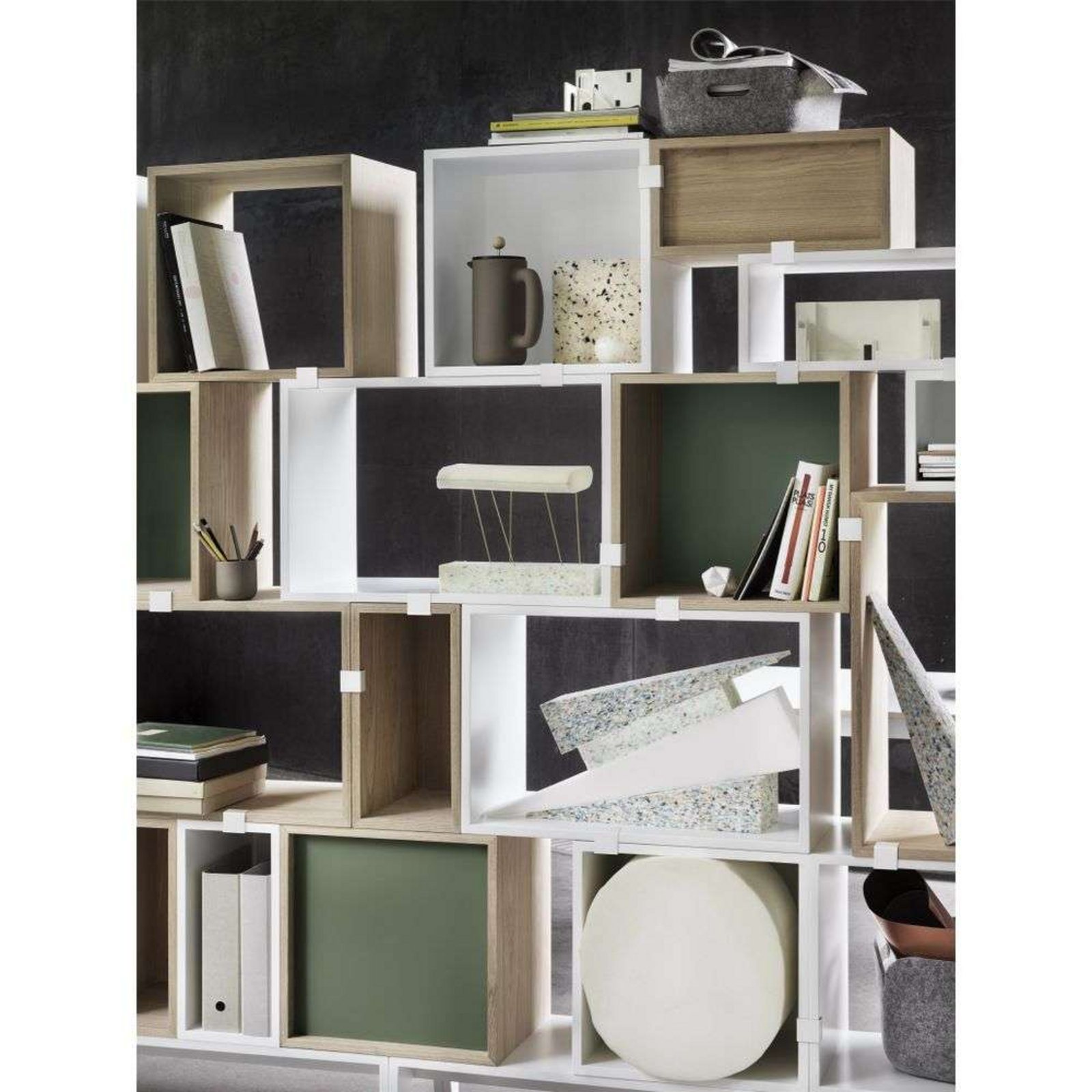 Mini Stacked Storage System Extra Clips (1 pcs.) Brown Green - Muuto