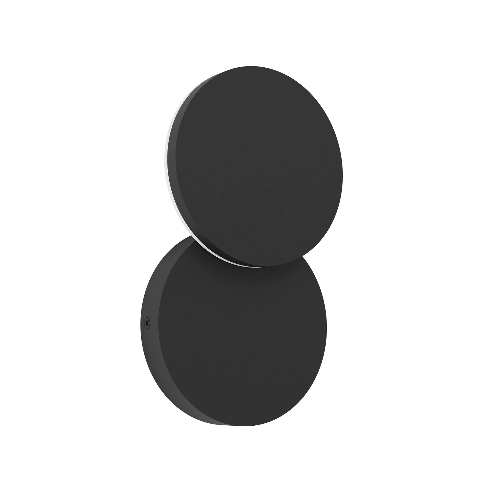Utendørs LED-vegglampe for bruk, Pedersano, svart, Ø 14 cm, metall