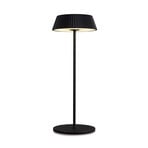 Lámpara de mesa LED Relax con base, negra, funciona con pilas, IP54