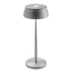 Zafferano LED-es újratölthető asztali lámpa Sister Light, alumínium színű,