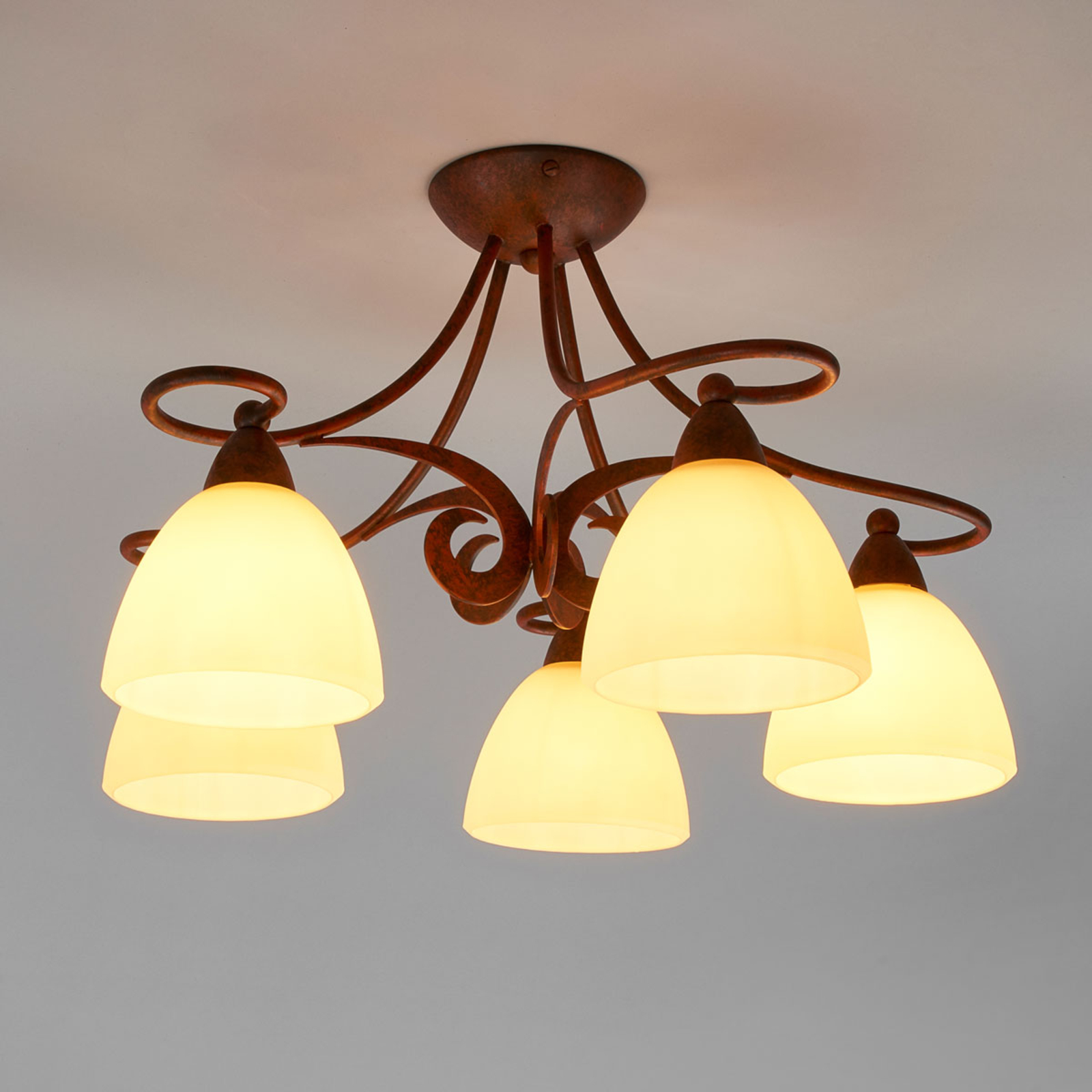 Rustic ceiling light Ginevra - 5-bulb | Lights.co.uk