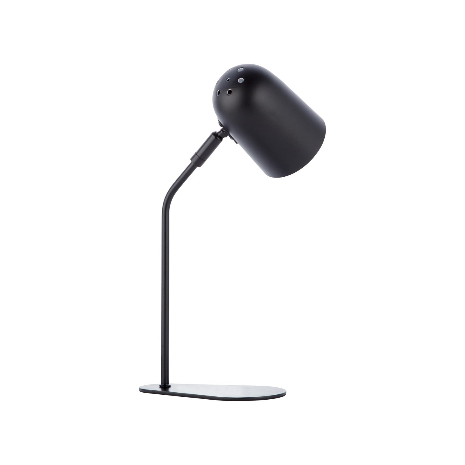 Tong tafellamp, zwart, hoogte 38 cm, metaal