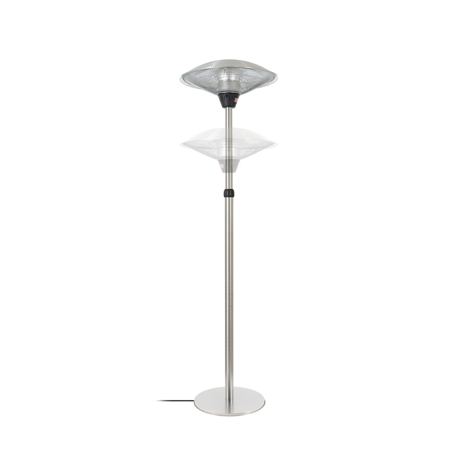 Lucande Solfire terrassvärmare, silver, 200 cm, IP44