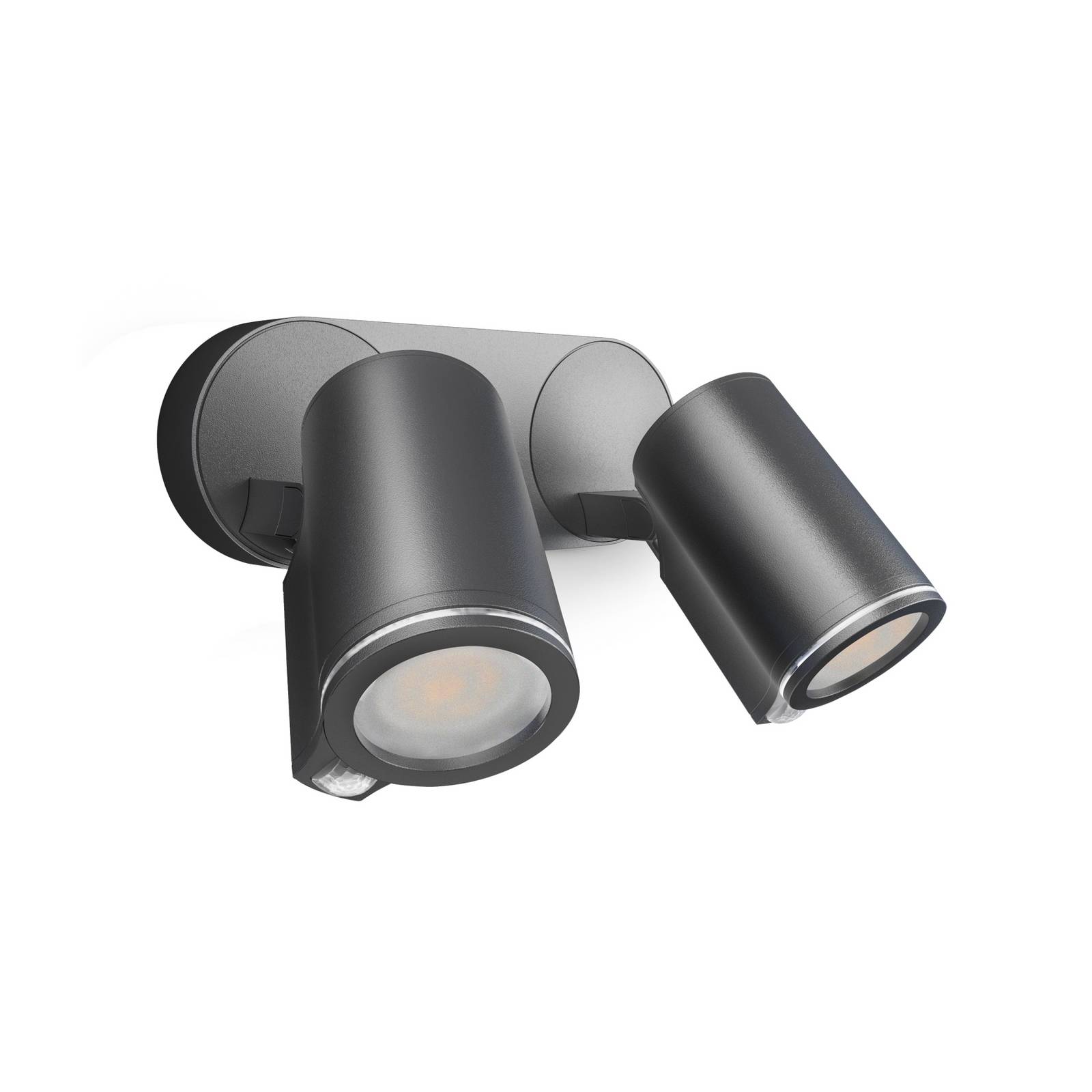 STEINEL Sensor-Außenstrahler One S, 2-flg. anthrazit, IP44