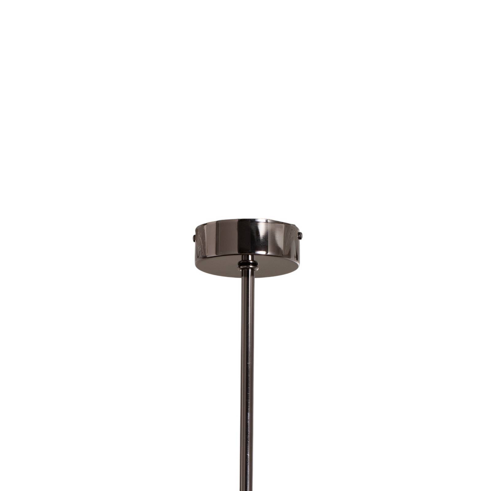 Lampa wisząca Portemo, dymny szary/nikiel, Ø 37 cm, szkło 2-punktowe