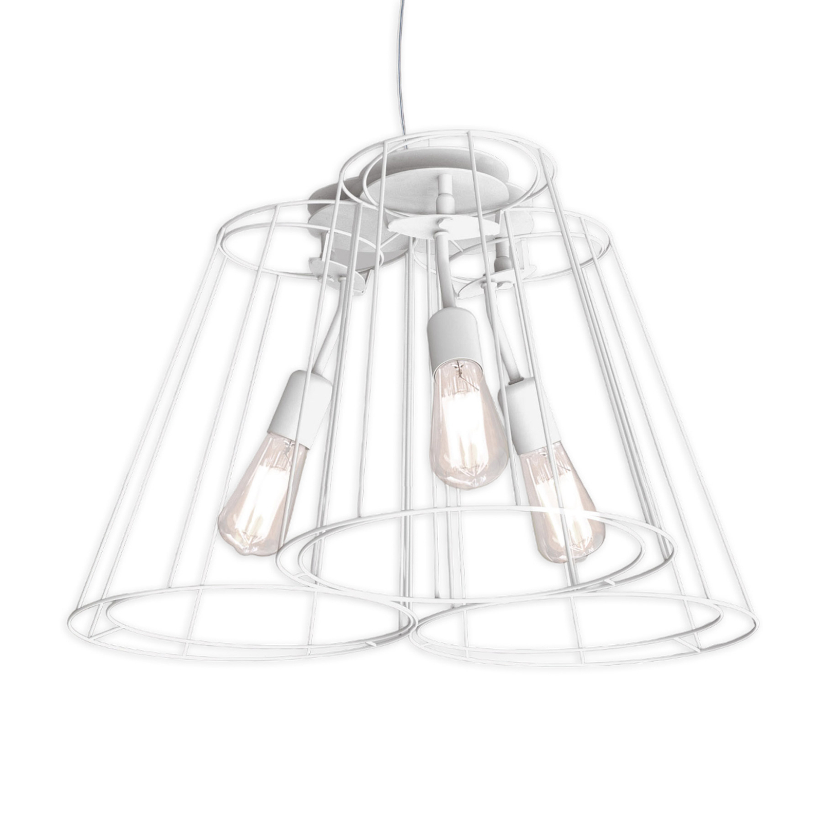 Modo Luce Florinda Desnuda hanglamp 3-lamps wit