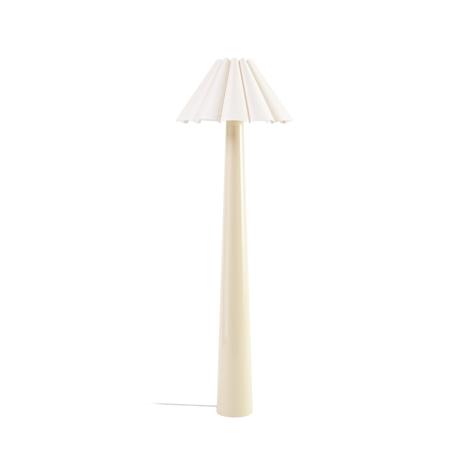 Stojacia lampa Lindby Lotte, 150 cm, béžová, kov, textil, E27