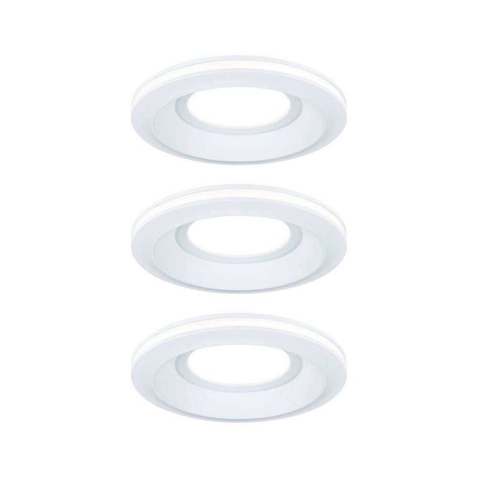 Paulmann LED inbouwlamp Sormus wit, Ø 10 cm, IP65, set van 3 Paulmann LED inbouwlamp Sormus wit, Ø 10 cm, IP65, set van 3
