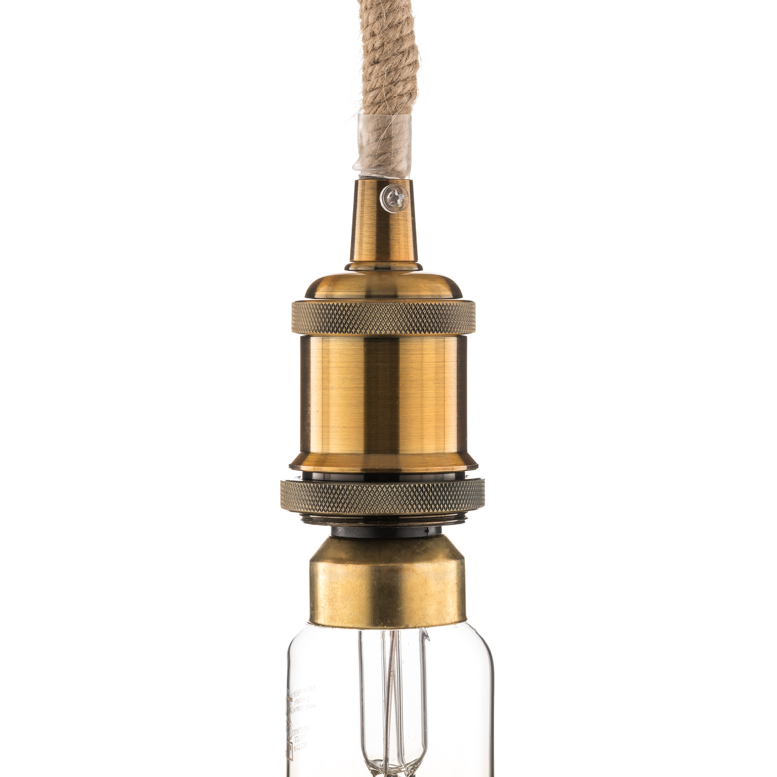 Ontario LED-hængelampe, hampetov, 1 lyskilde