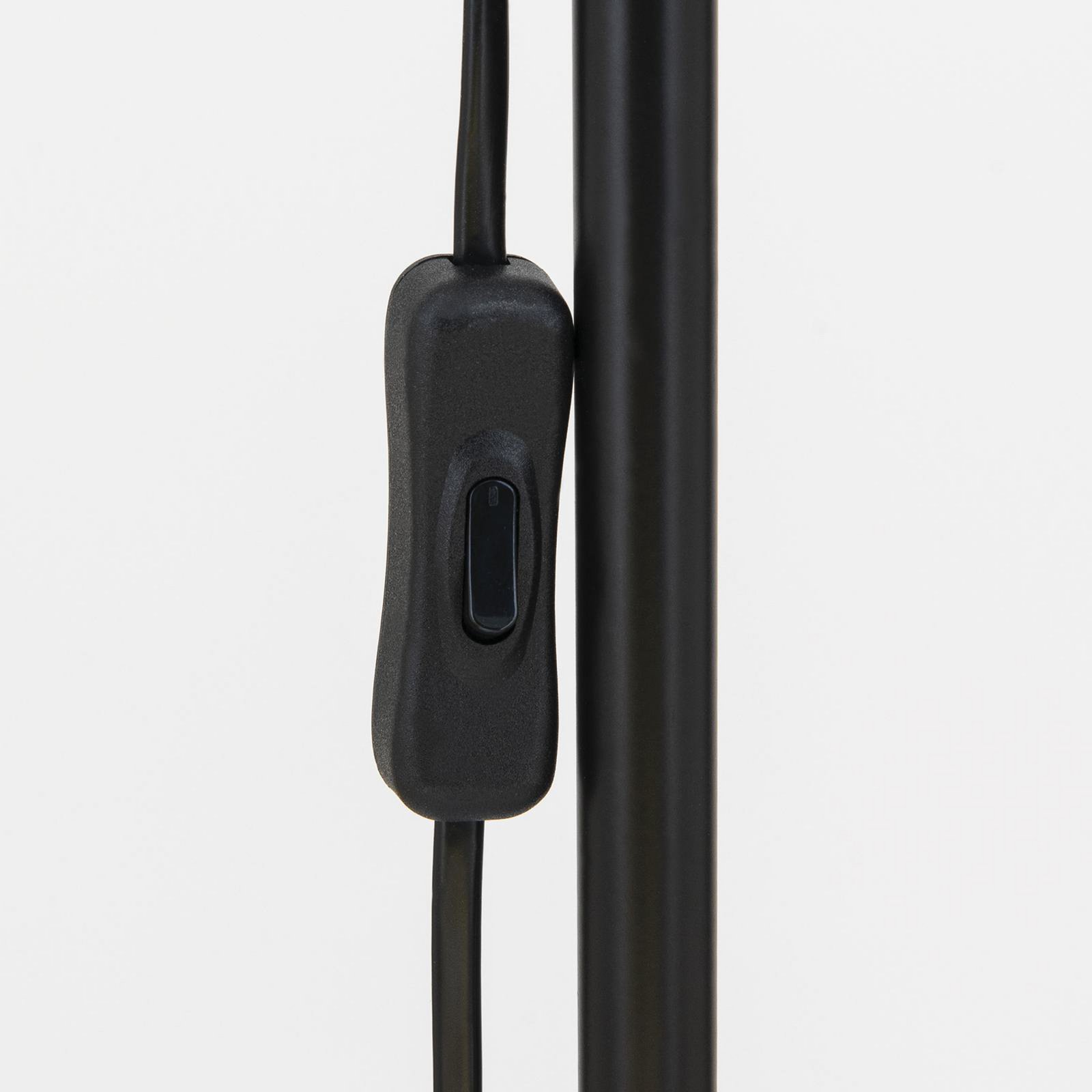 Candeeiro de pé Dotty, cor latão, altura 145 cm, braço flexível, GU10