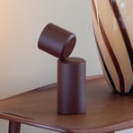 IT'S ABOUT ROMI Lampe de table LED rechargeable Milan, rouge foncé, 19 cm