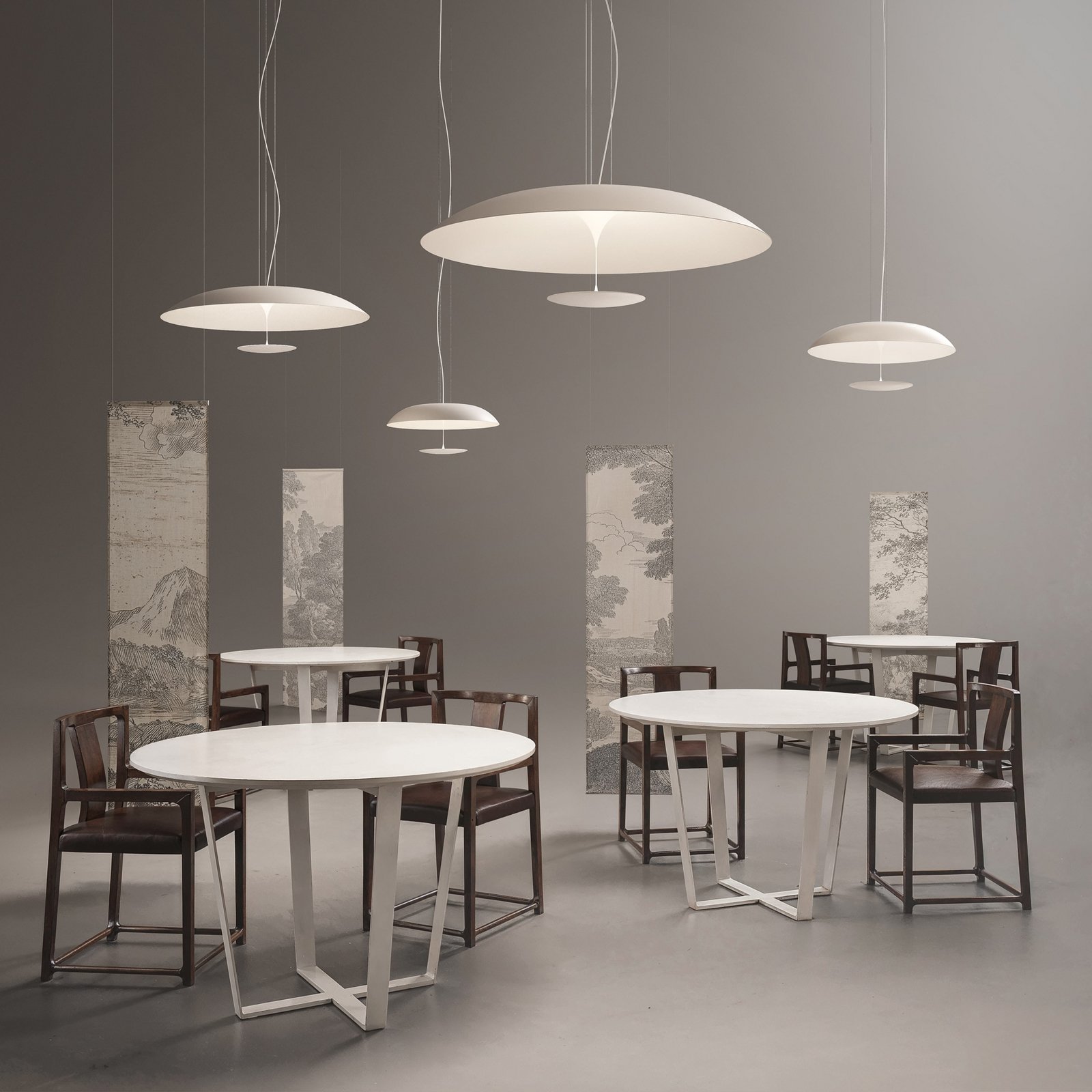 Karman LED-Hängeleuchte BLANCO, Ø 60 cm, weiß, Metall