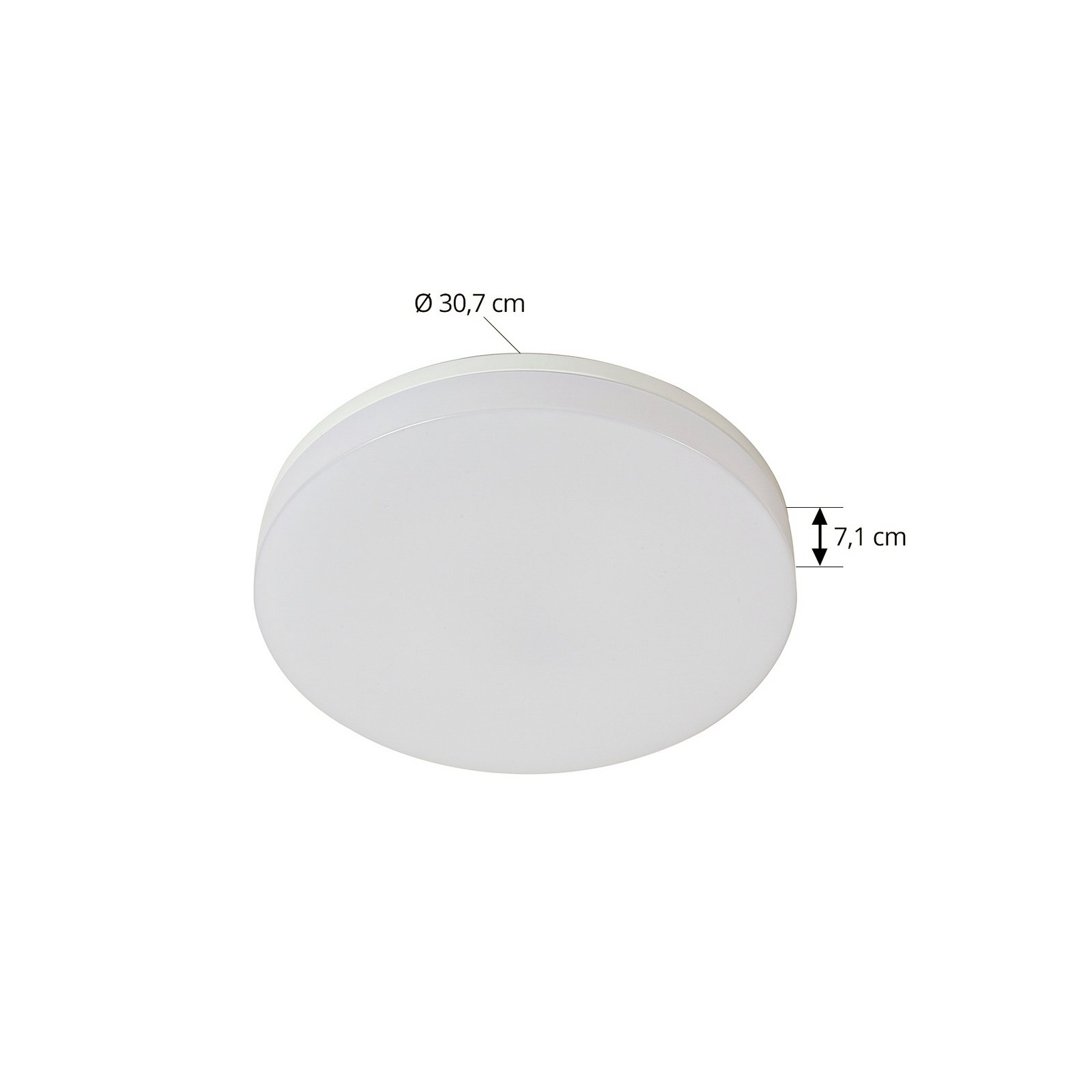 Prios Wynion LED ceiling lamp CCT DIP switch 30cm