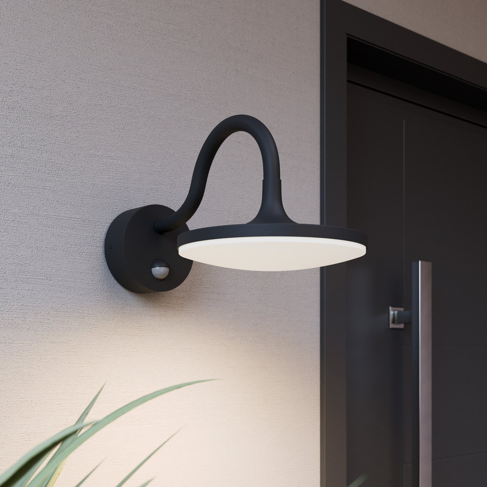 Fineria Applique Murale d'Extérieur w/Sensor Dark Grey - Arcchio
