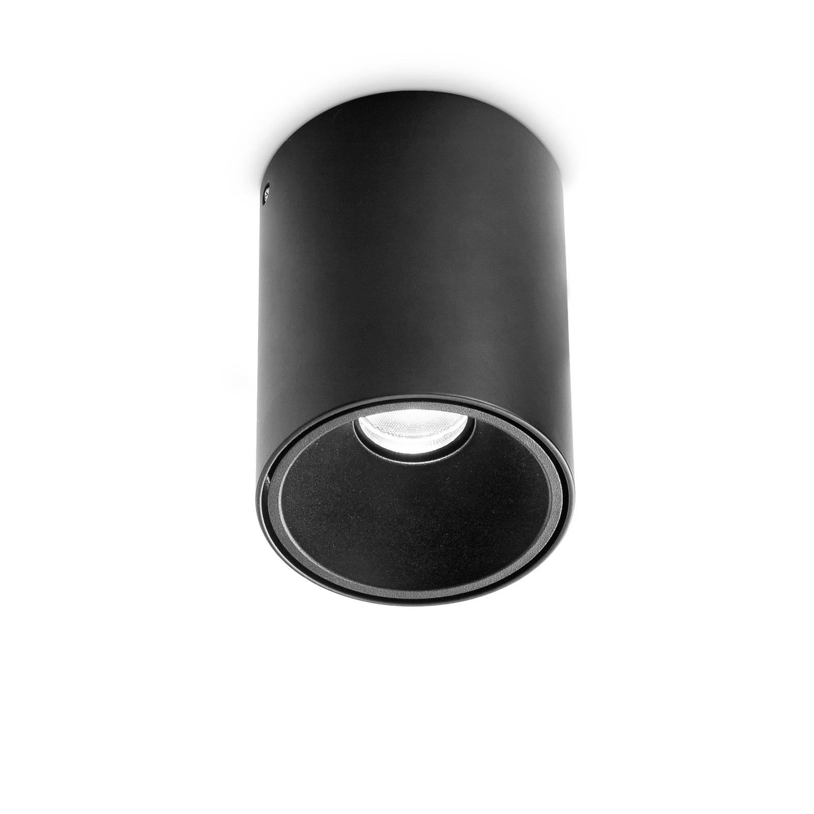 Ideal Lux LED-Downlight Nitro Round, schwarz, Höhe 14,2 cm
