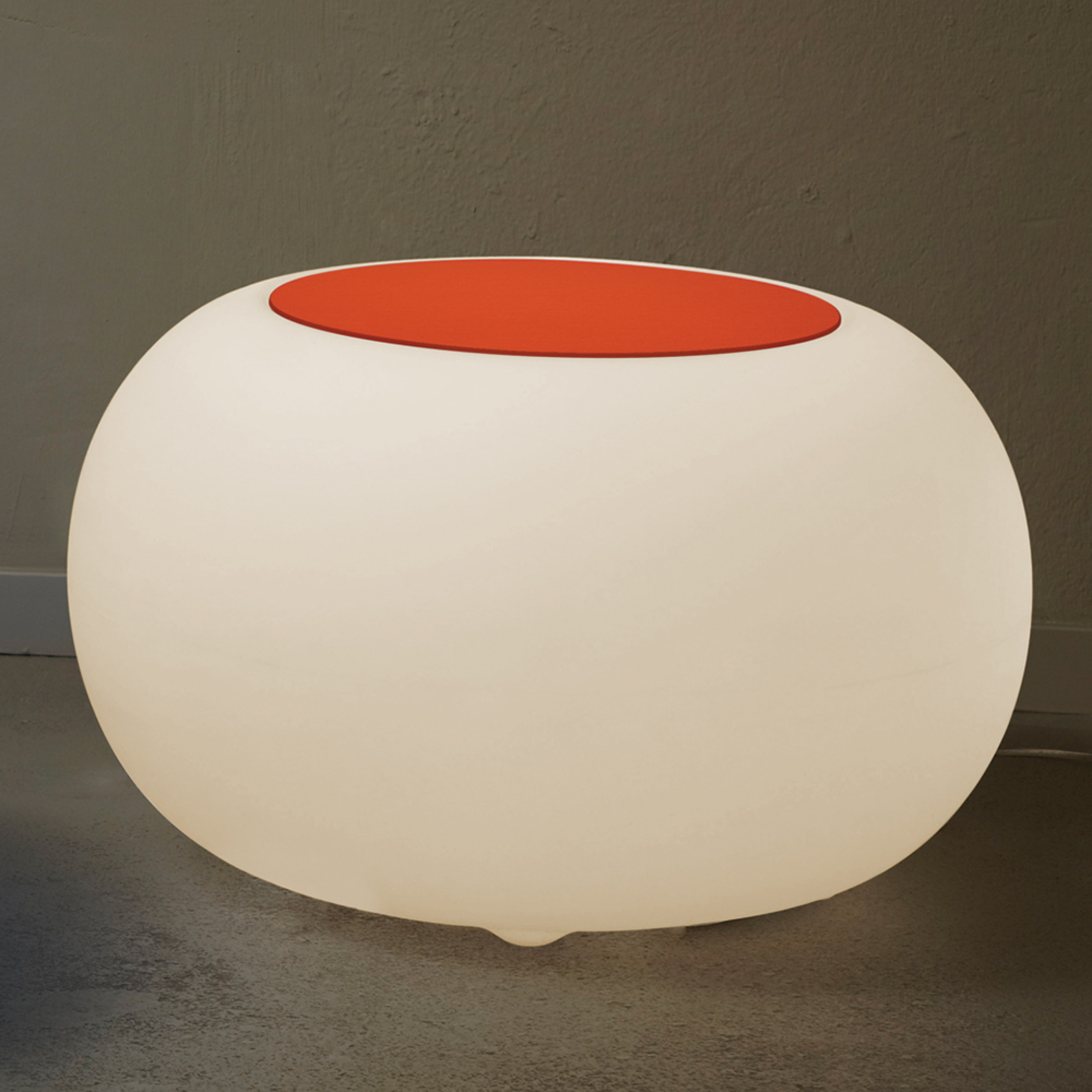 Tisch BUBBLE Indoor LED RGB + Filz orange