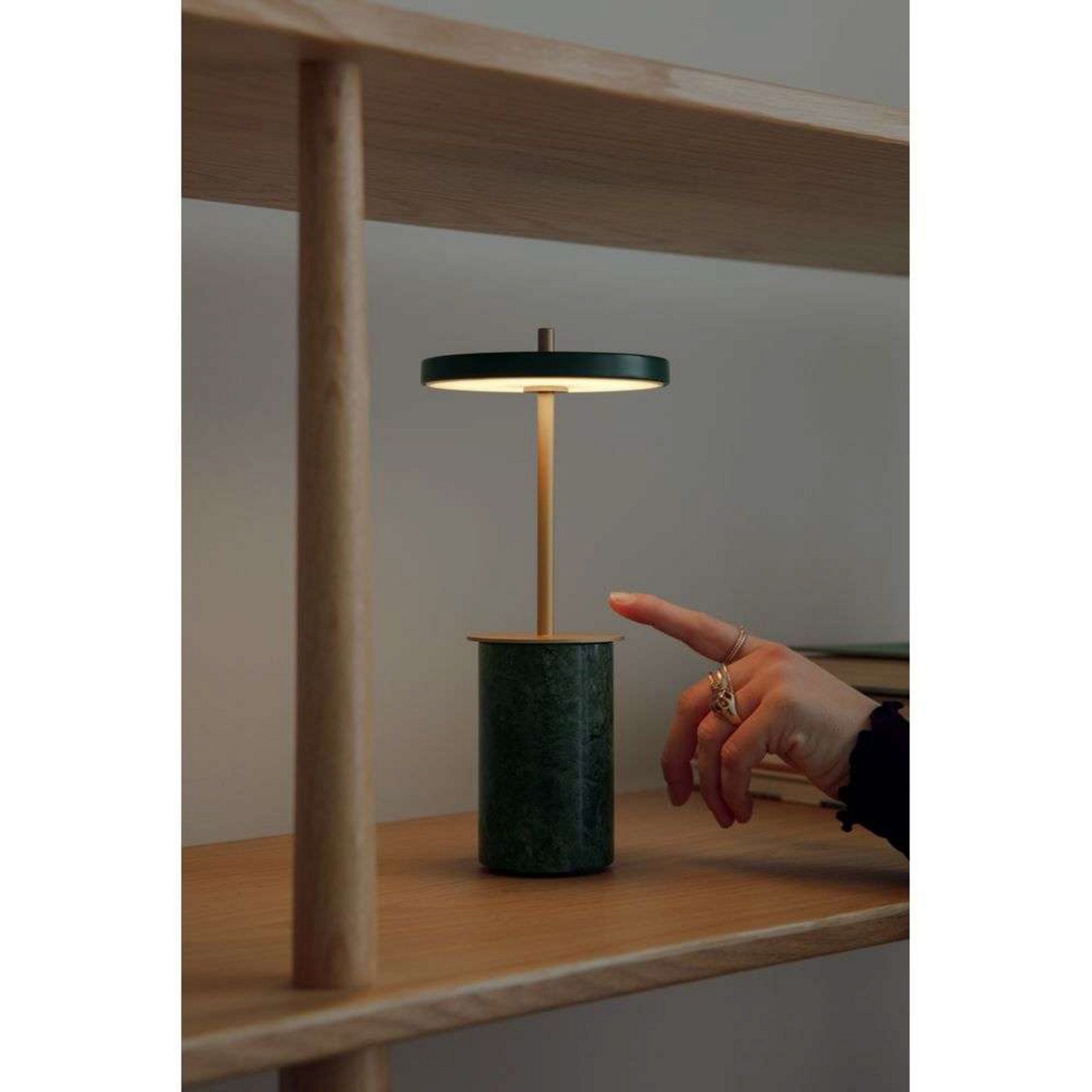 Asteria Move Portable Stolová Lampa Mini Green Marble - UMAGE