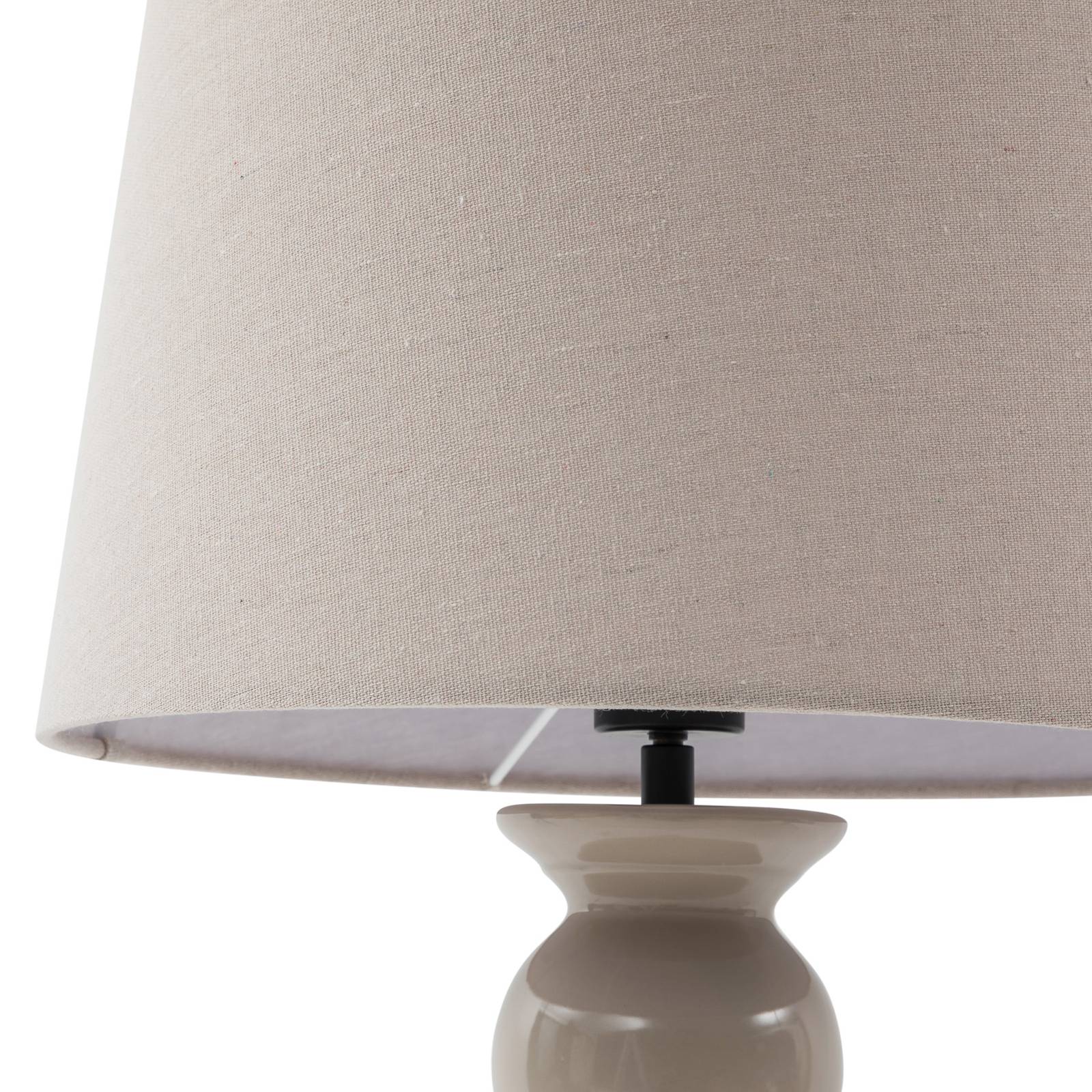 Lucande Lampa stojąca Lyndorin, beżowa, ceramika, 150 cm