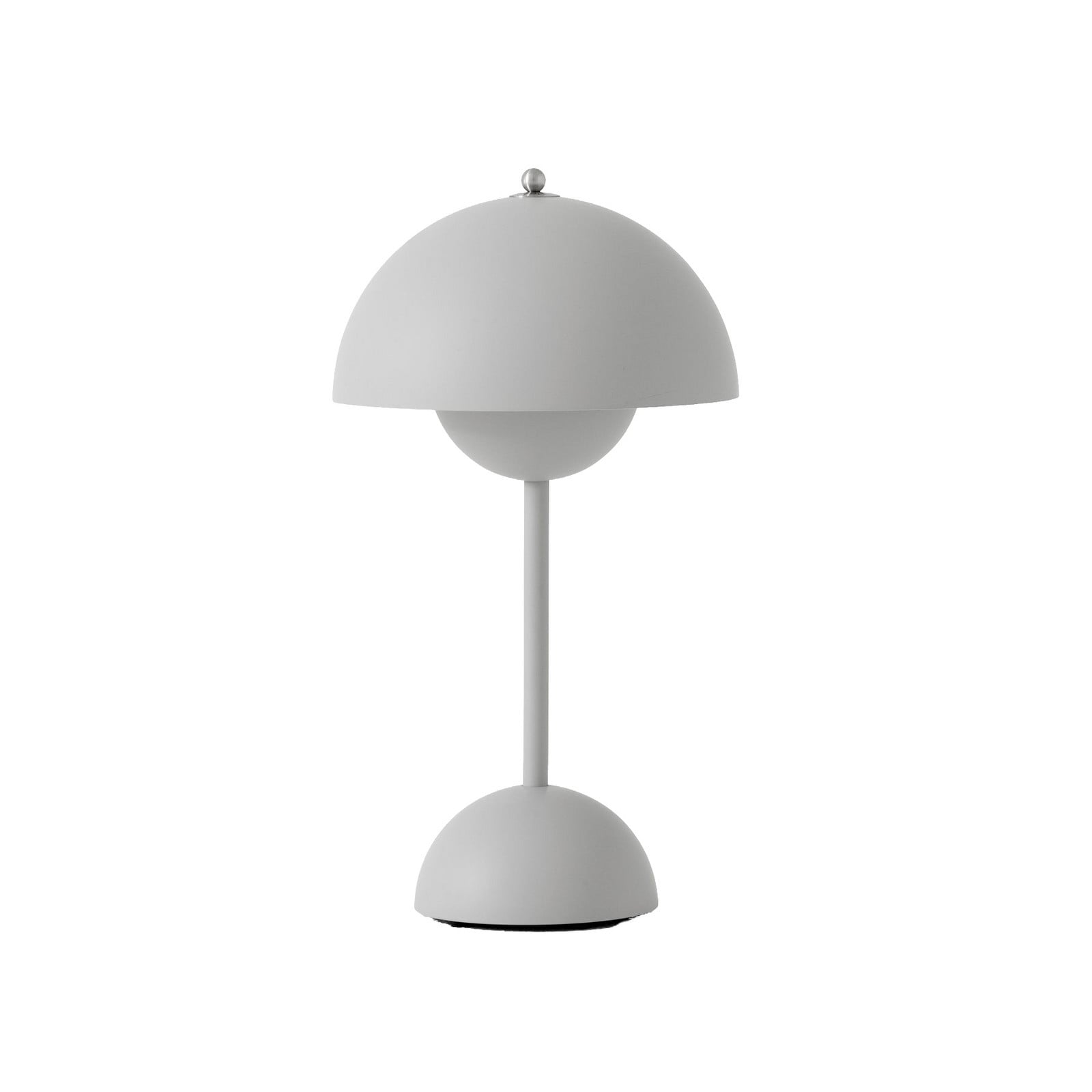 Flowerpot VP9 LED-batteridriven bordslampa ljusgr&aring; matt &Tradition - Vardagsrum - Design - Plast - Med lampsk&auml;rm