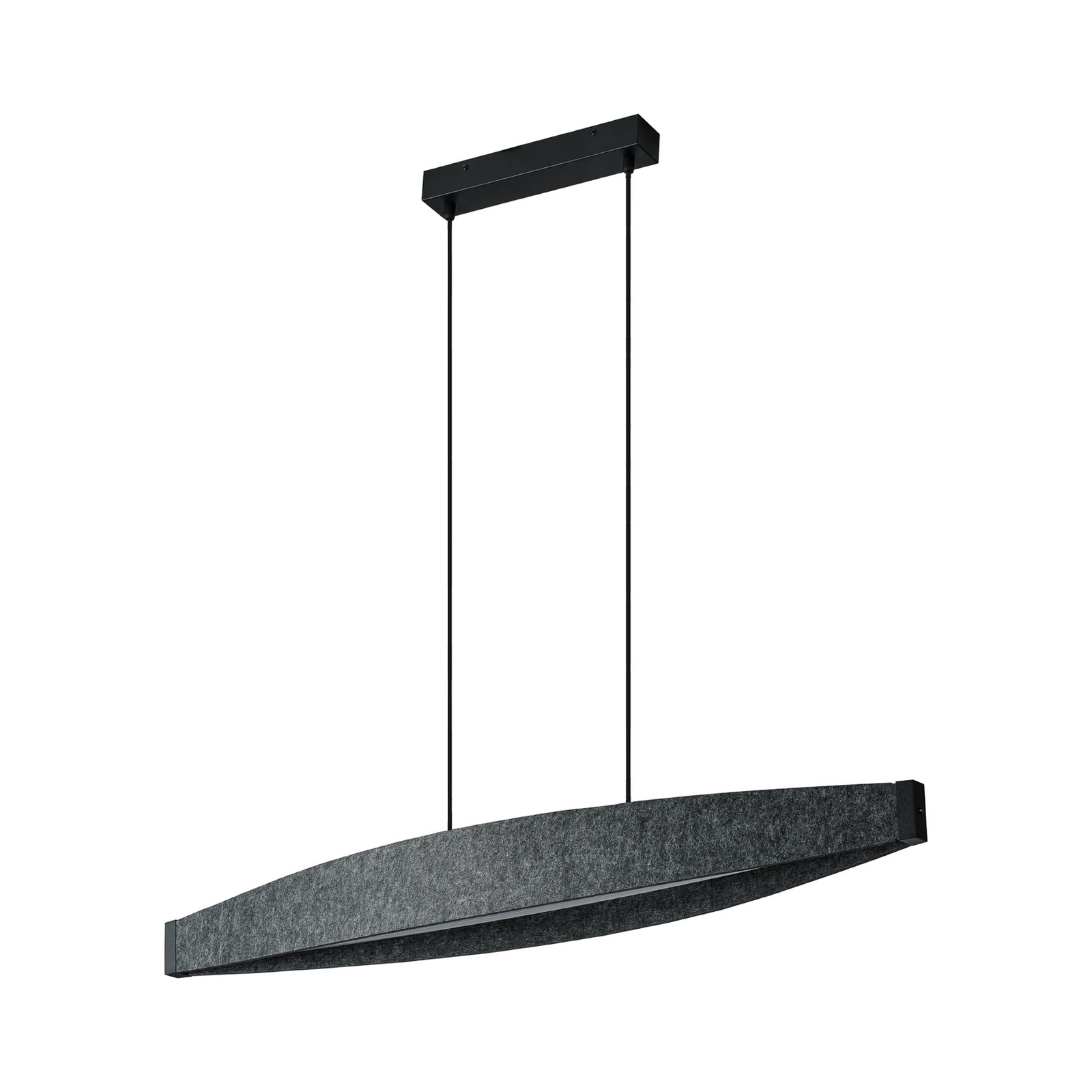 OSRAM LED-Hängelampe Decor Flat Felt, grau, Filz, 3.000 K