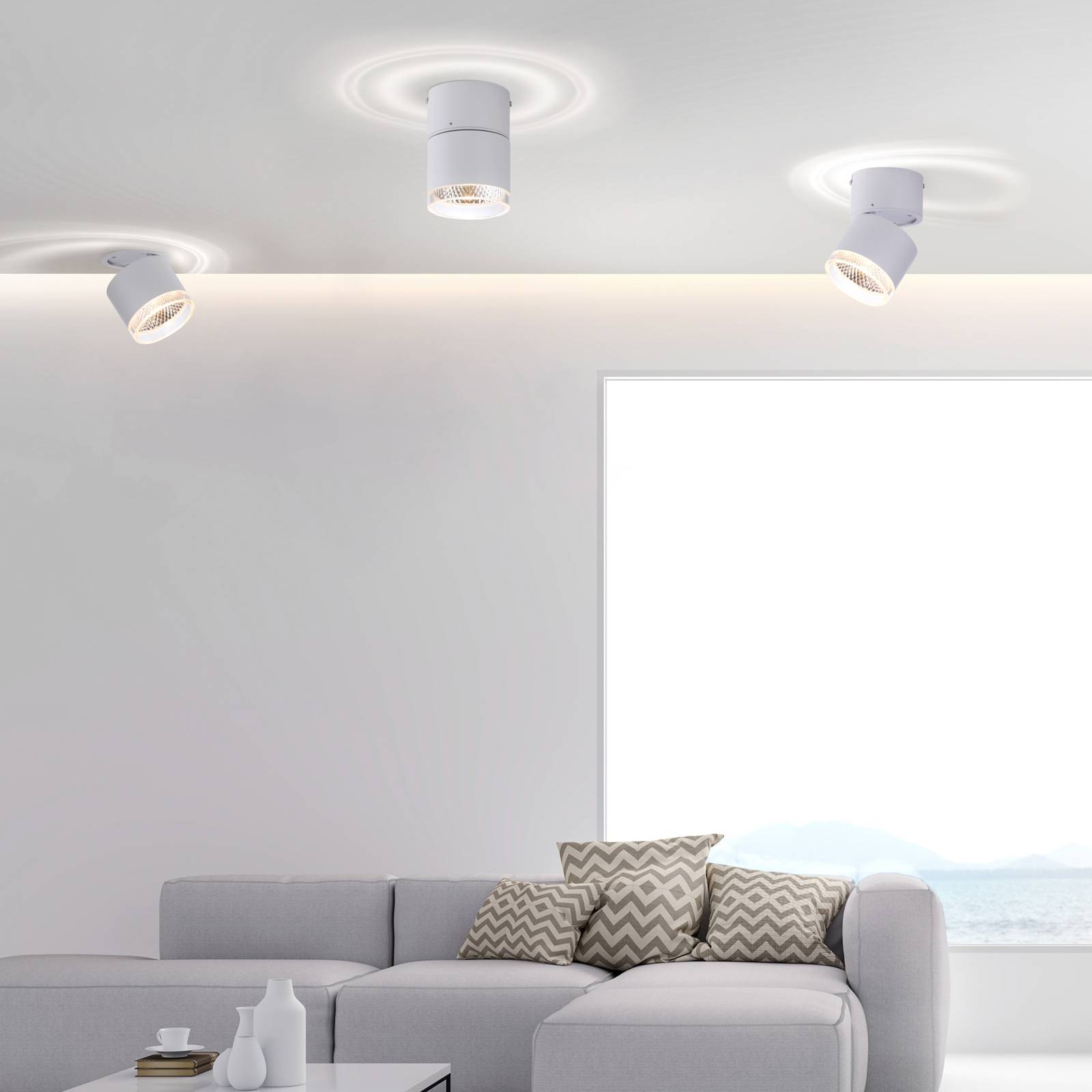 Image of PURE Nola plafonnier LED à 1 lampe blanc 4012248374535