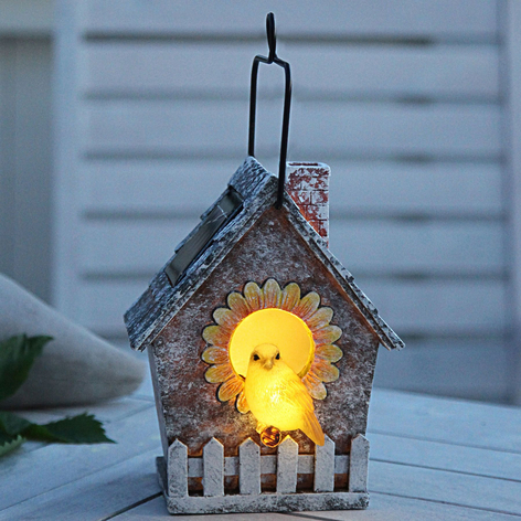 Solcelle-LED-lampe Vogelhaus