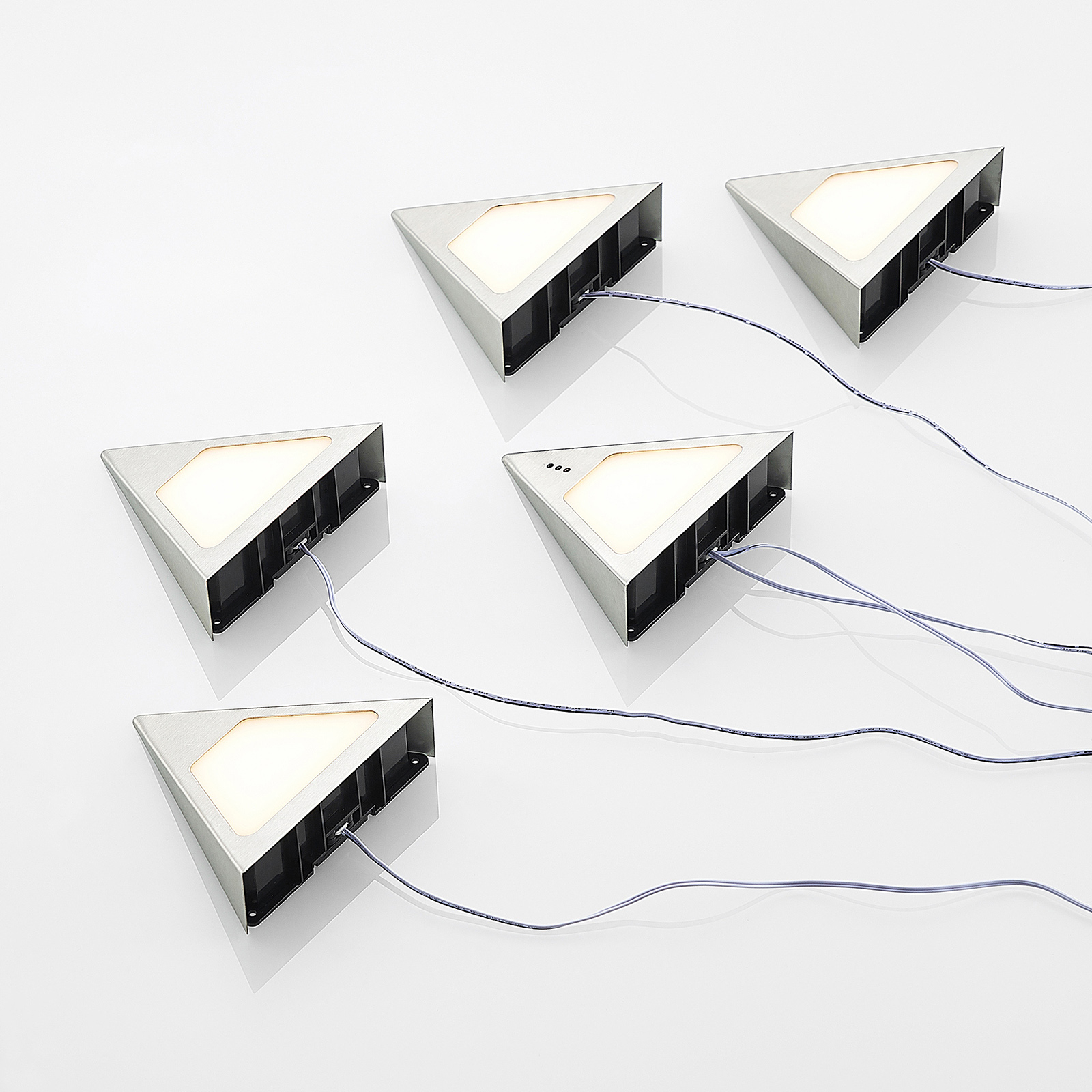 Prios Odia LED podhledové světlo, nerez, 5 zdrojů
