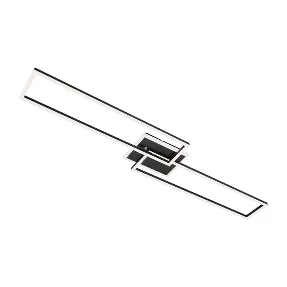 Lampenwelt LED-Deckenlampe Frame CCT 2Rechteck Remote schwarz