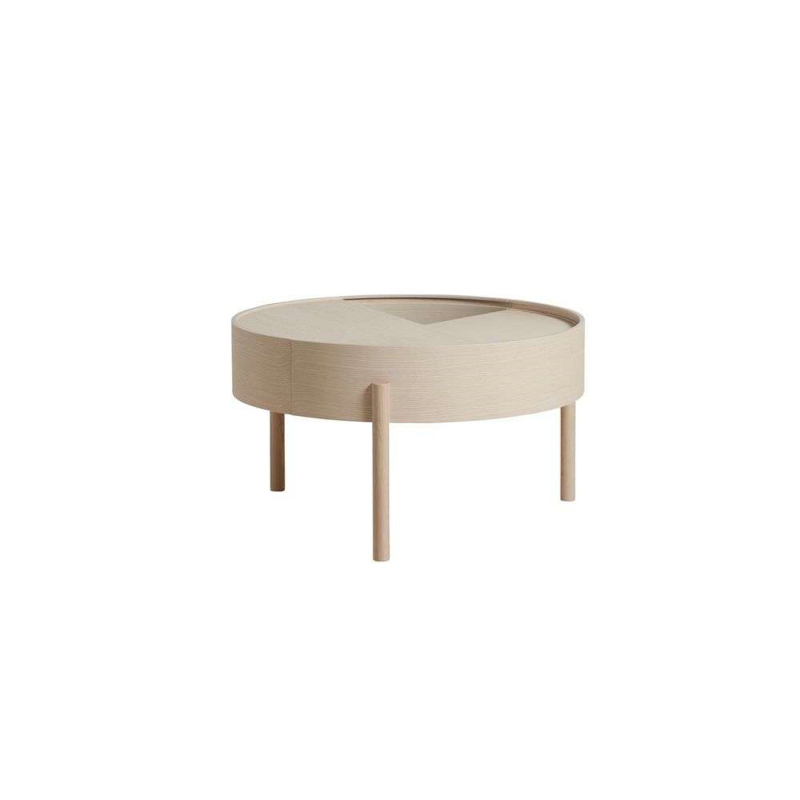 Arc Coffee Table Ø66 White Ash - Woud