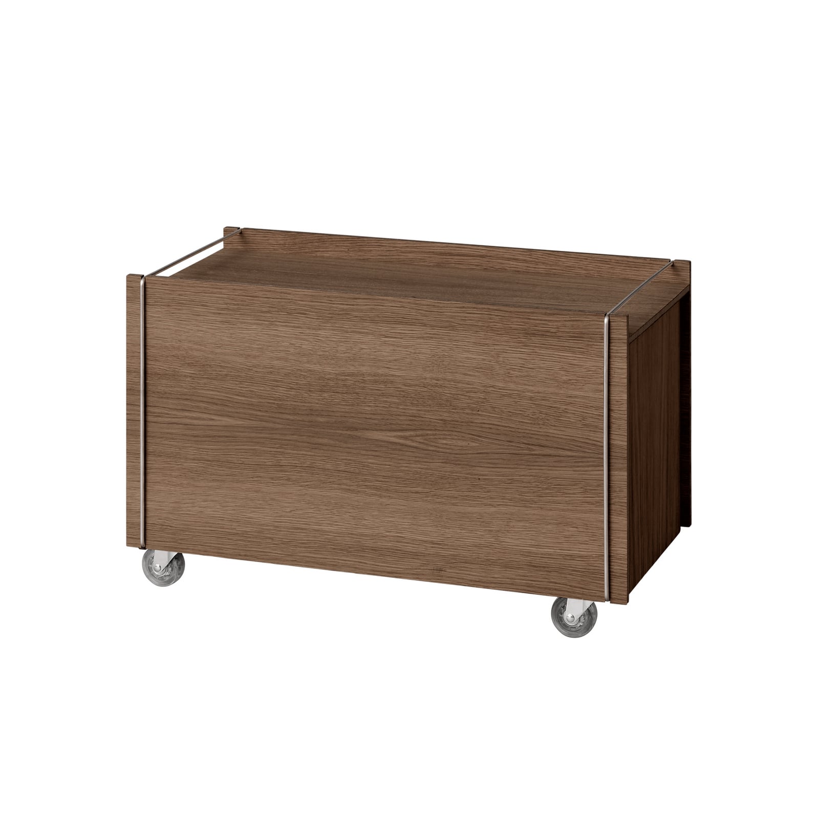 Aufbewahrungsbox mit Rädern, Eiche/Edelstahl - Moebe Aufbewahrungsbox mit Rädern, Eiche/Edelstahl - Moebe