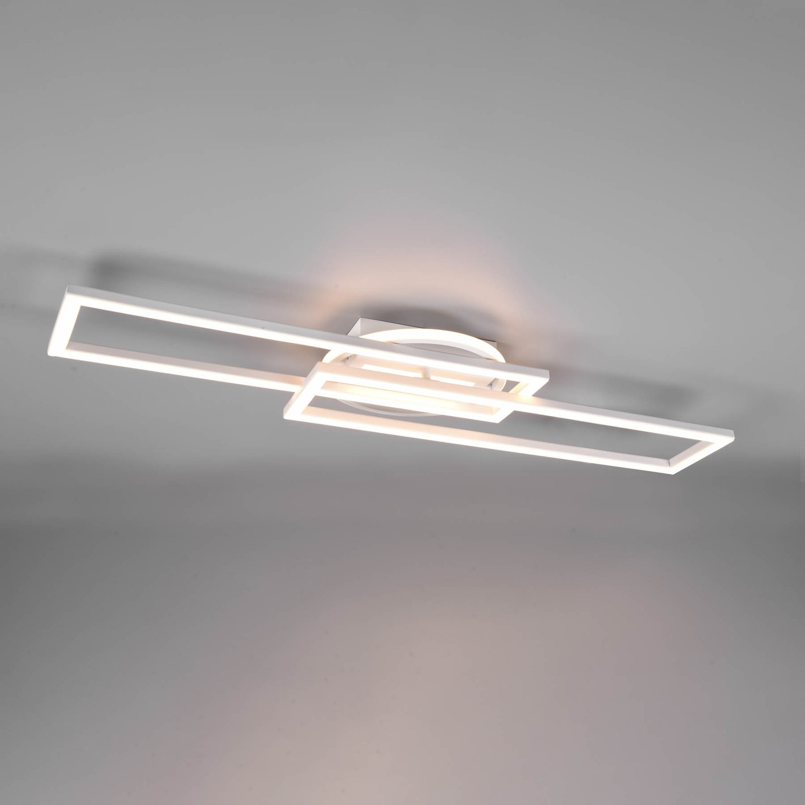 Twister LED ceiling light, CCT, dim remote control