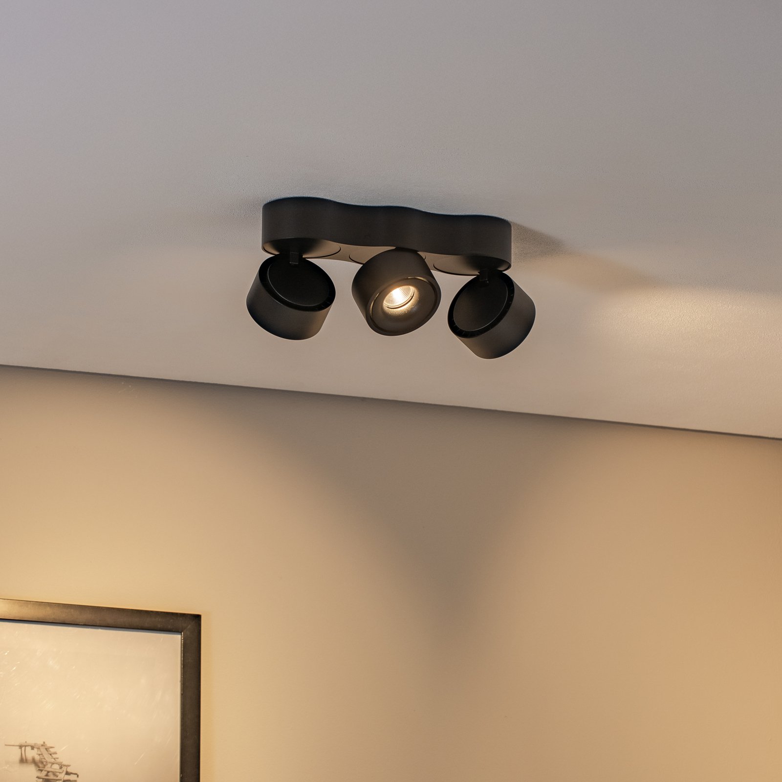 Rotari 3 LED Felületre szerelt spot 3x8,9W Fekete - Arcchio