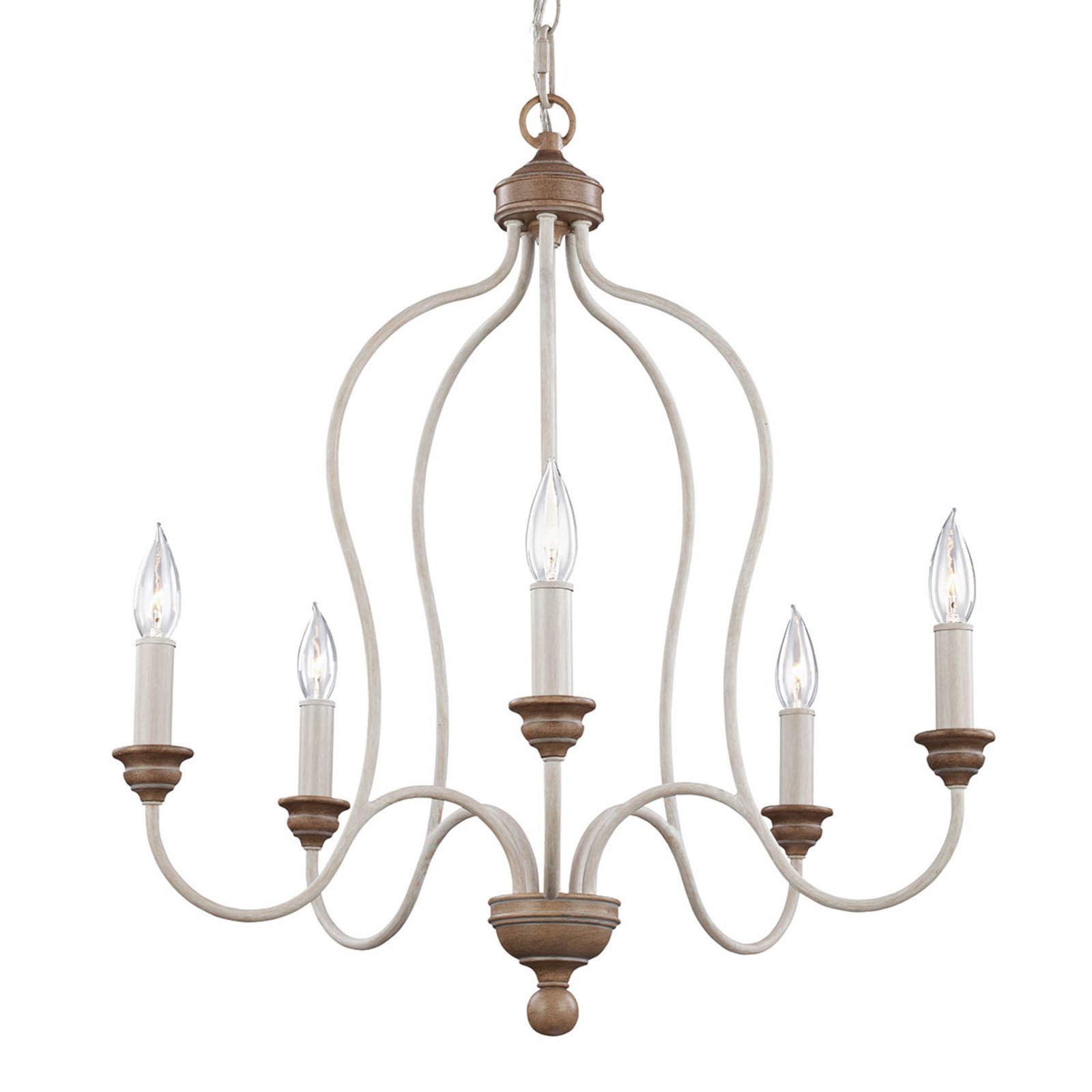 Candelabru Hartsville 5 becuri alb-var