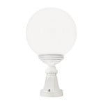 1131 pillar light, spherical lampshade, white