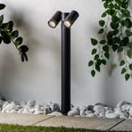 Prios, borne lumineuse Tulimar, à 2 lampes, 60 cm, métal, IP65