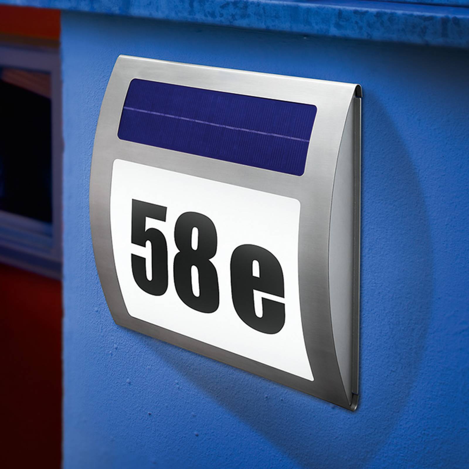 Esotec Wave 102036 Solar-Hausnummernleuchte Tageslicht-Weiß Edelstahl