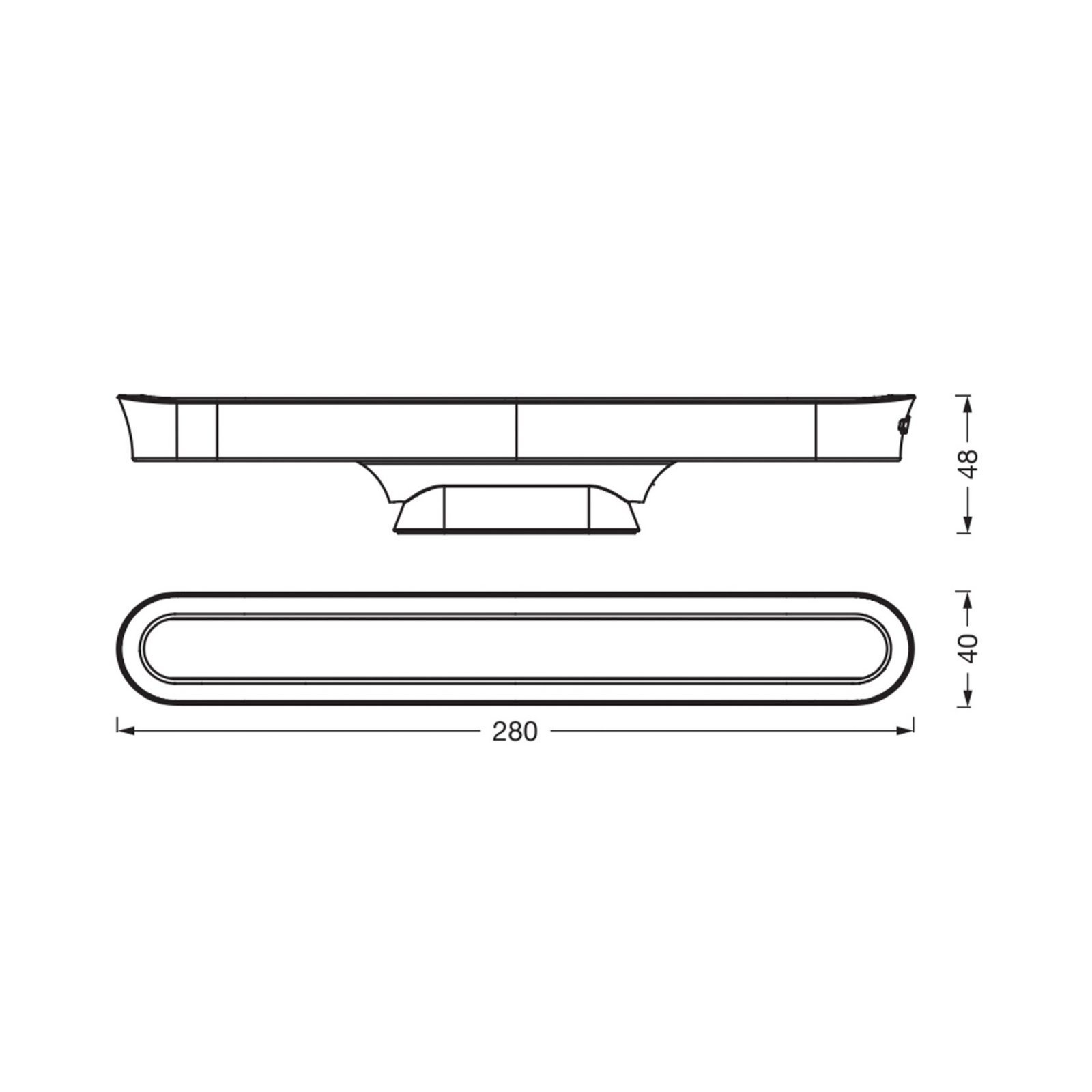 OSRAM LED-Akku-Unterbaulampe LINEAR MOBILE schwarz 28 cm CCT