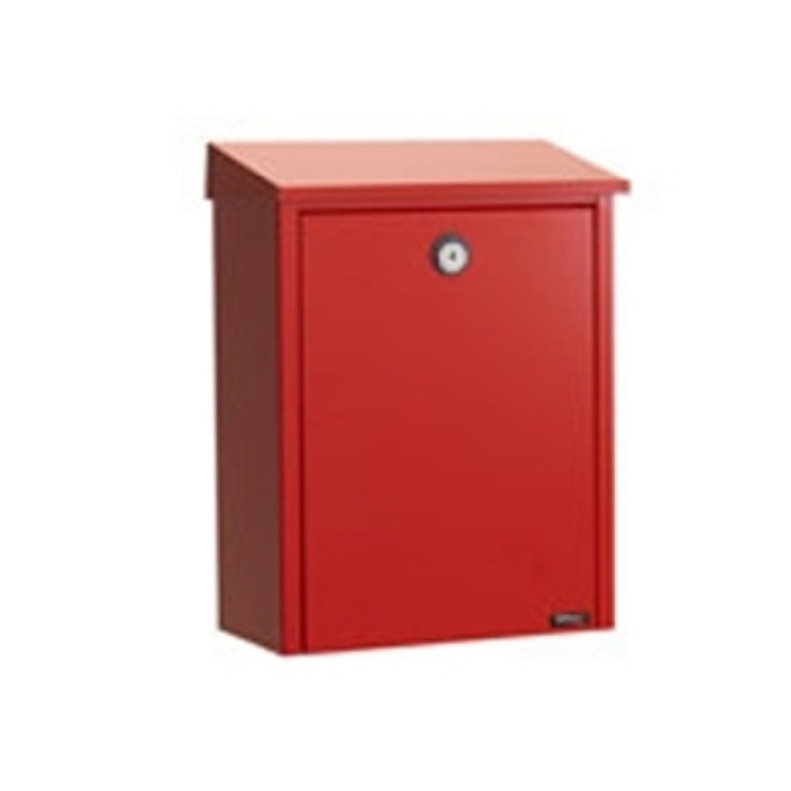 Simple letterbox made of steel, red