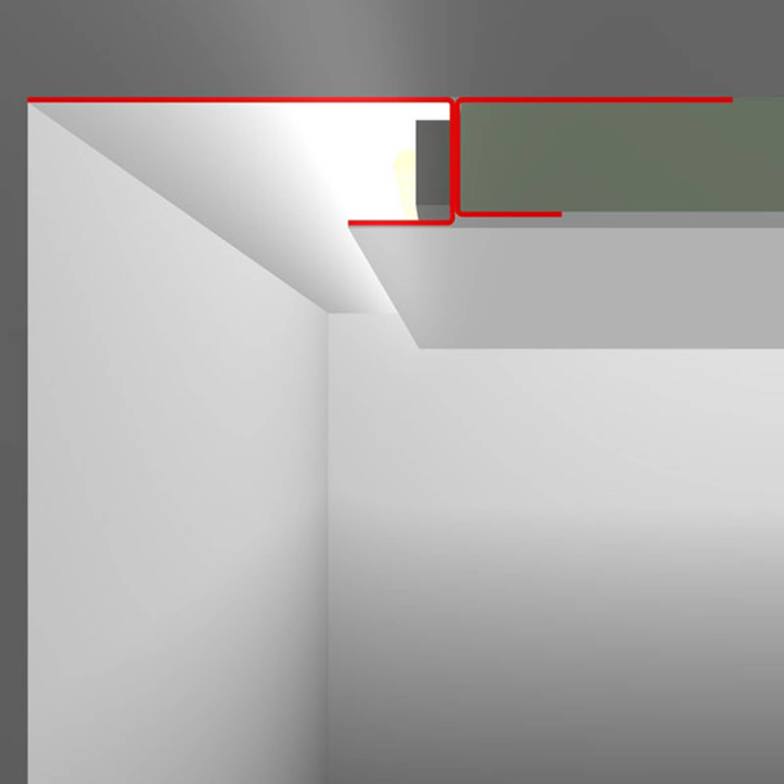 Led profilelement gmbh snl száraz építési profil 40 mm-es látható szárral
