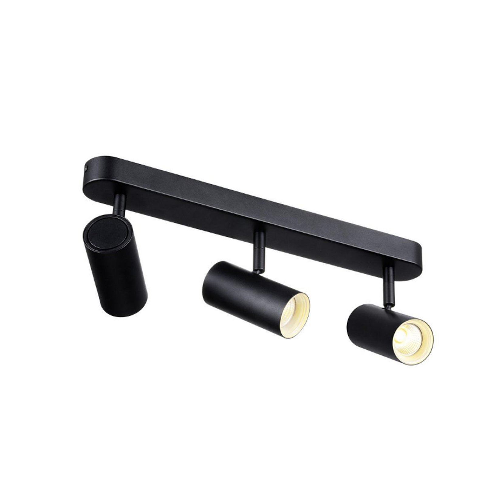 SLV LED plafondspot Noblo, zwart, dimbaar naar warm, 40 cm