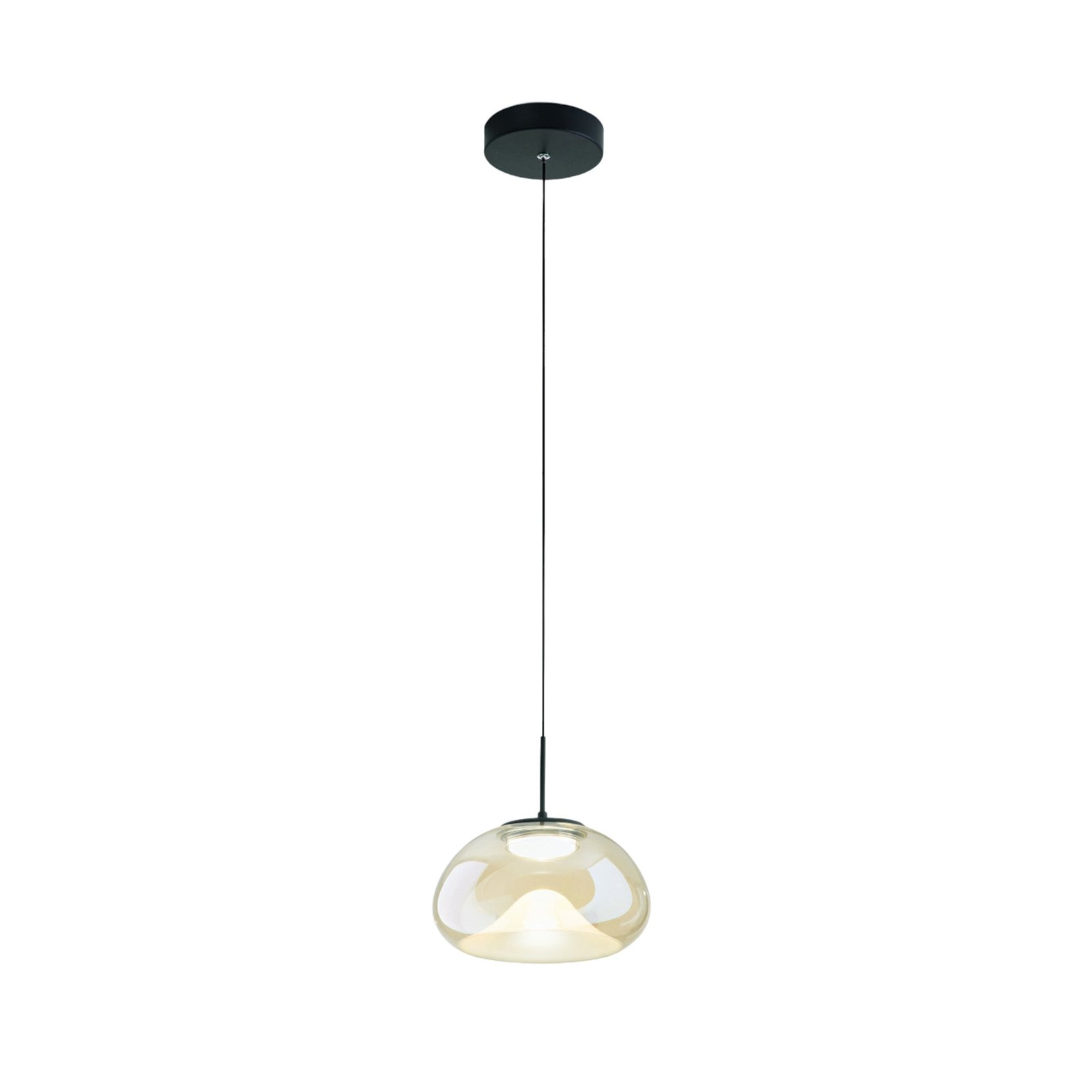 LED pendant light Brena, cognac, 1-bulb, dimmable, CCT