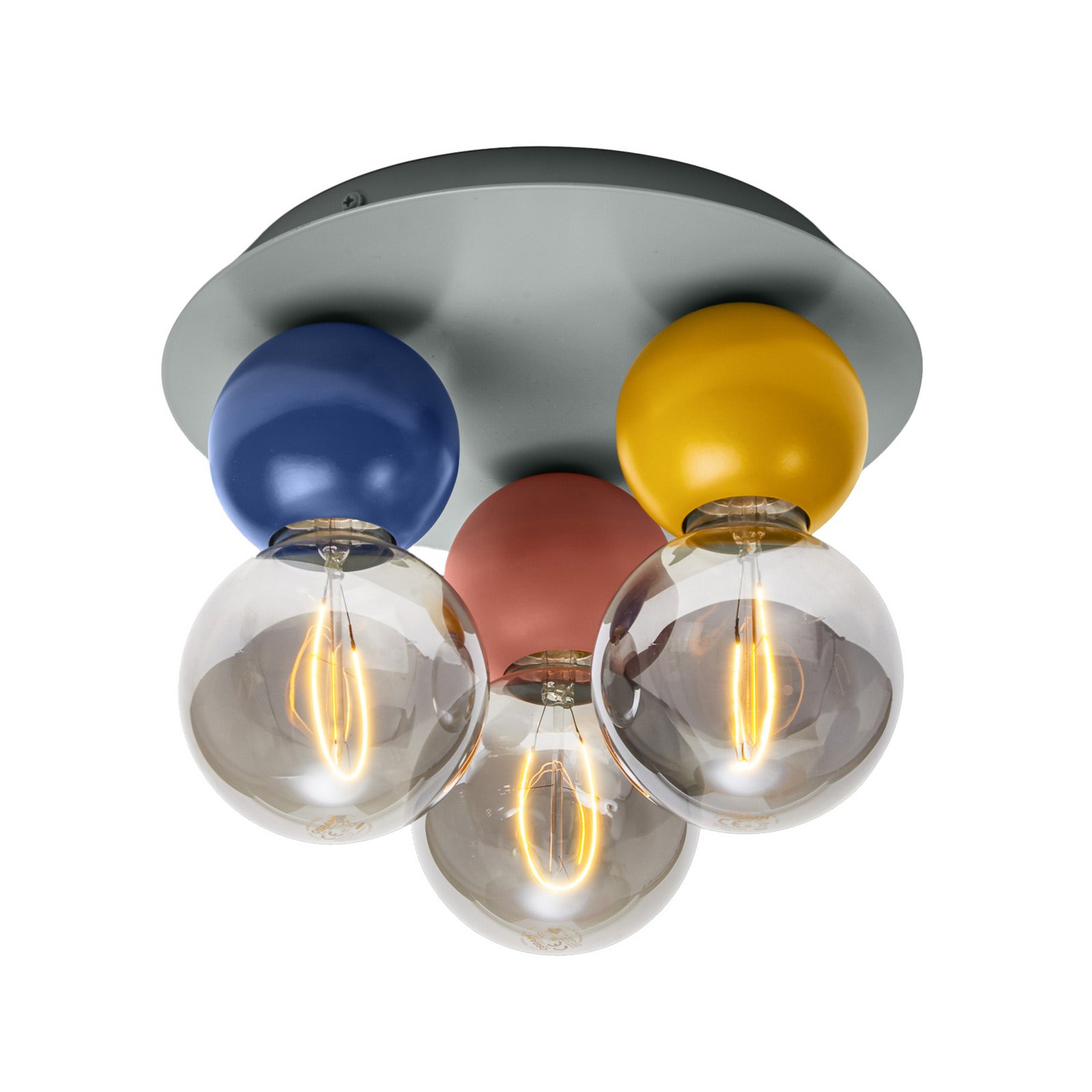 OSRAM stropna svjetiljka Decor Bubble, 3 žarulje, čelik, šarena, E27