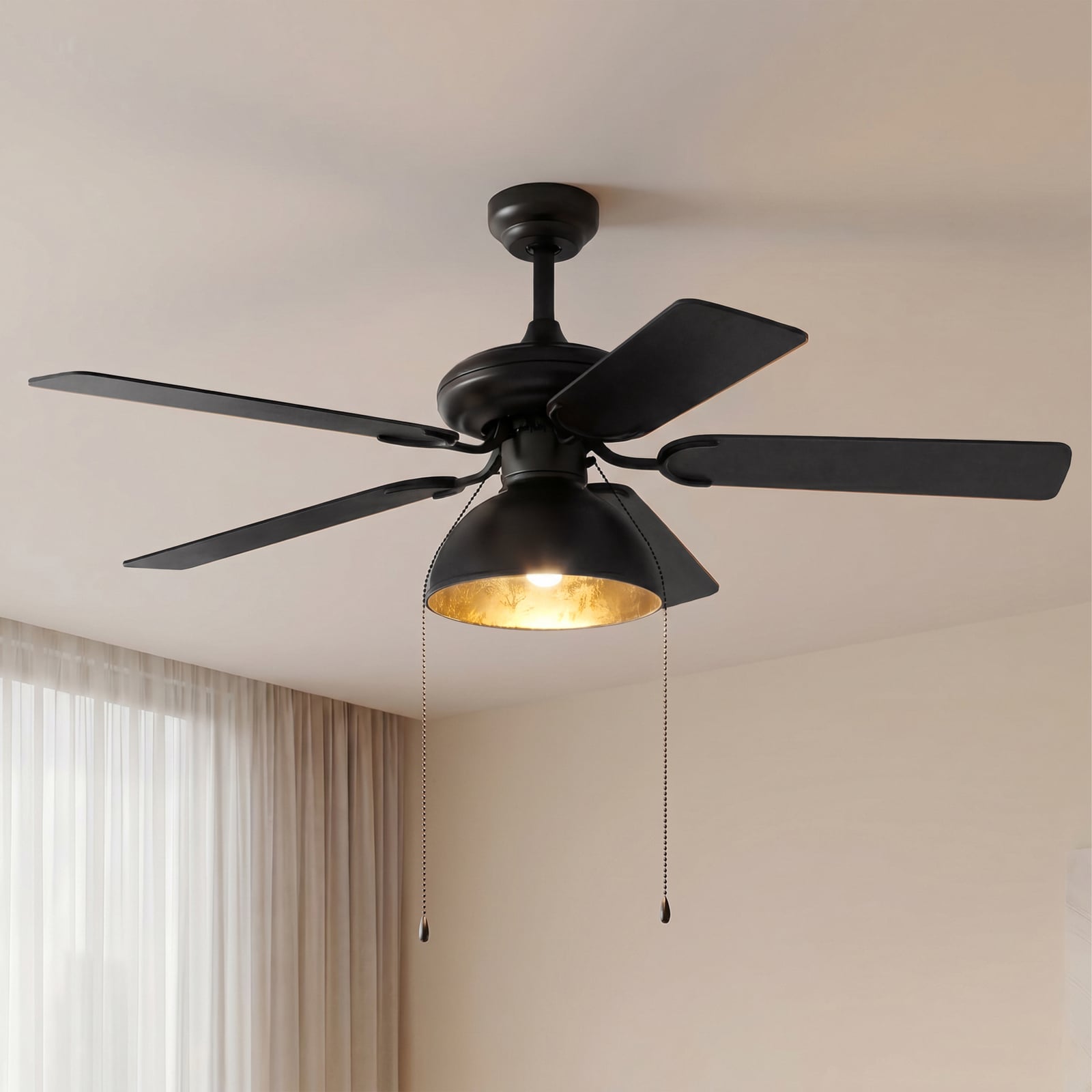 Shamoian Deckenventilator mit Licht, leise, Ø 130 cm - Lucande Shamoian Deckenventilator mit Licht, leise, Ø 130 cm - Lucande