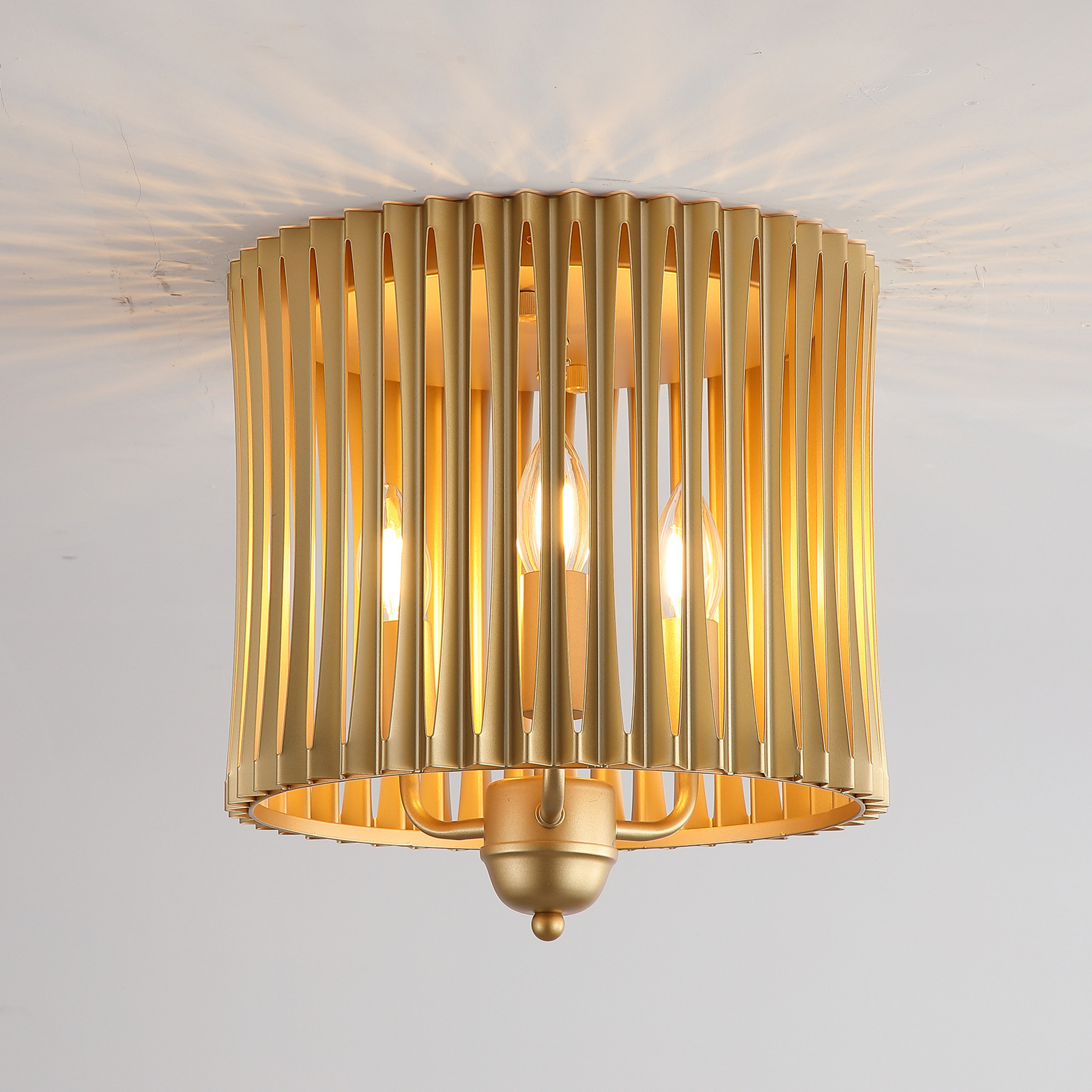 Plafón Split, color dorado, metal, E14 Plafón Split, color dorado, metal, E14